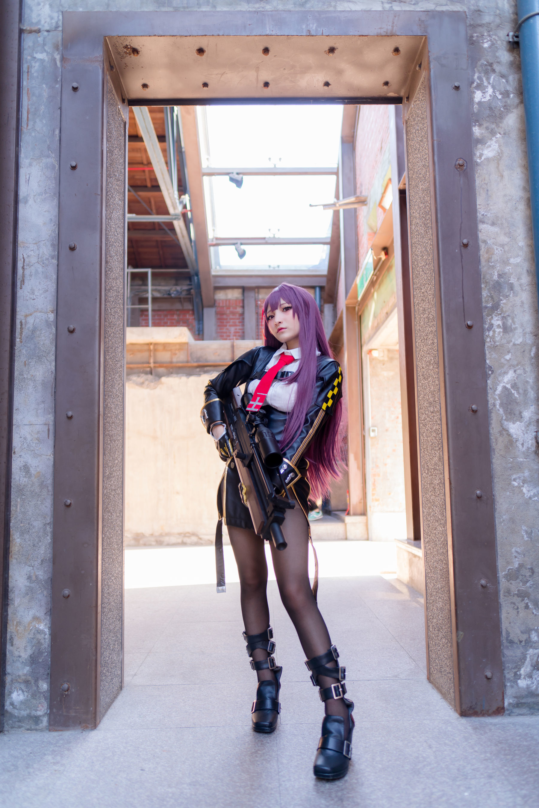 小丁Cosplay - 黑丝 黑胶 女杀手-图93