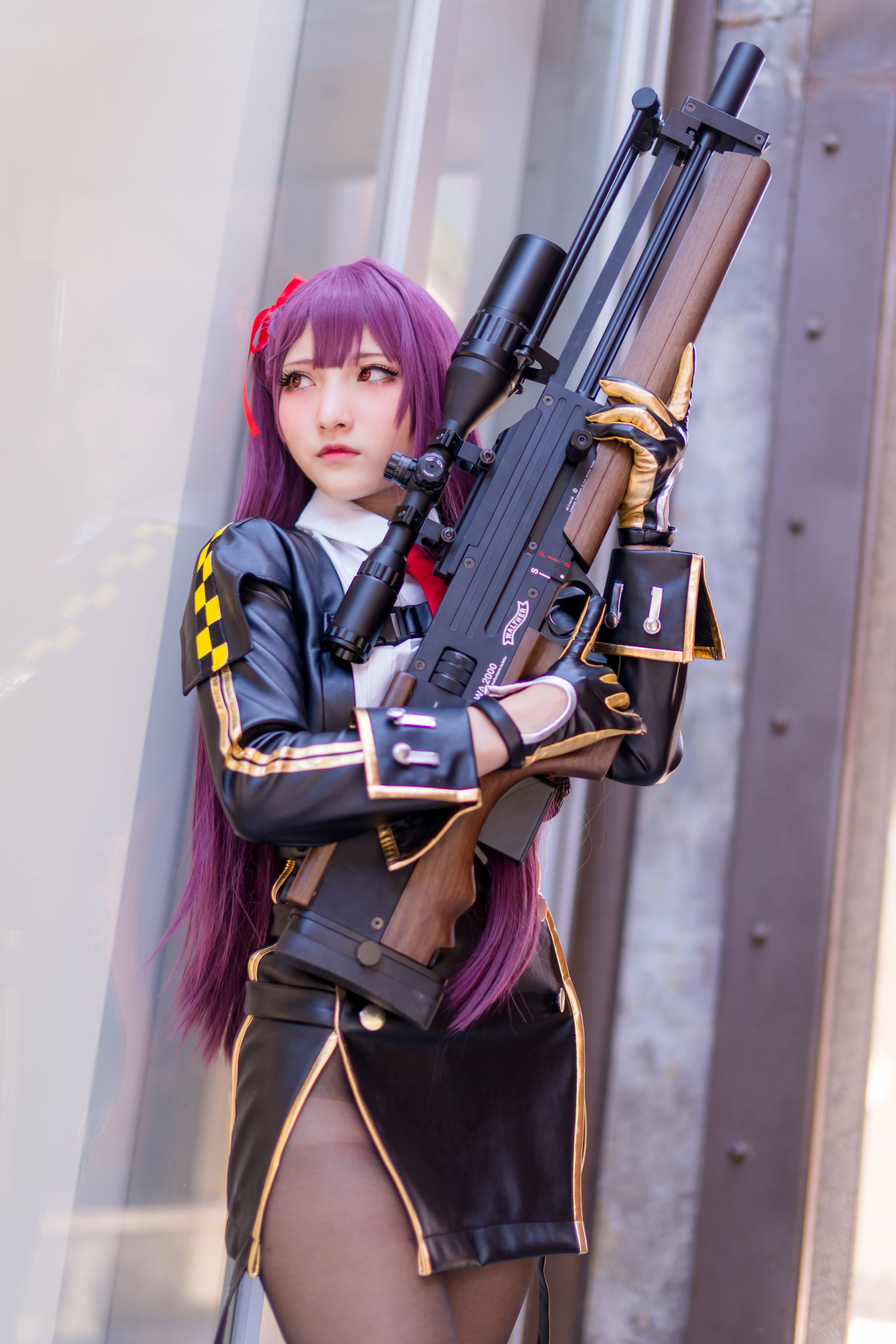 小丁Cosplay - 黑丝 黑胶 女杀手-图95