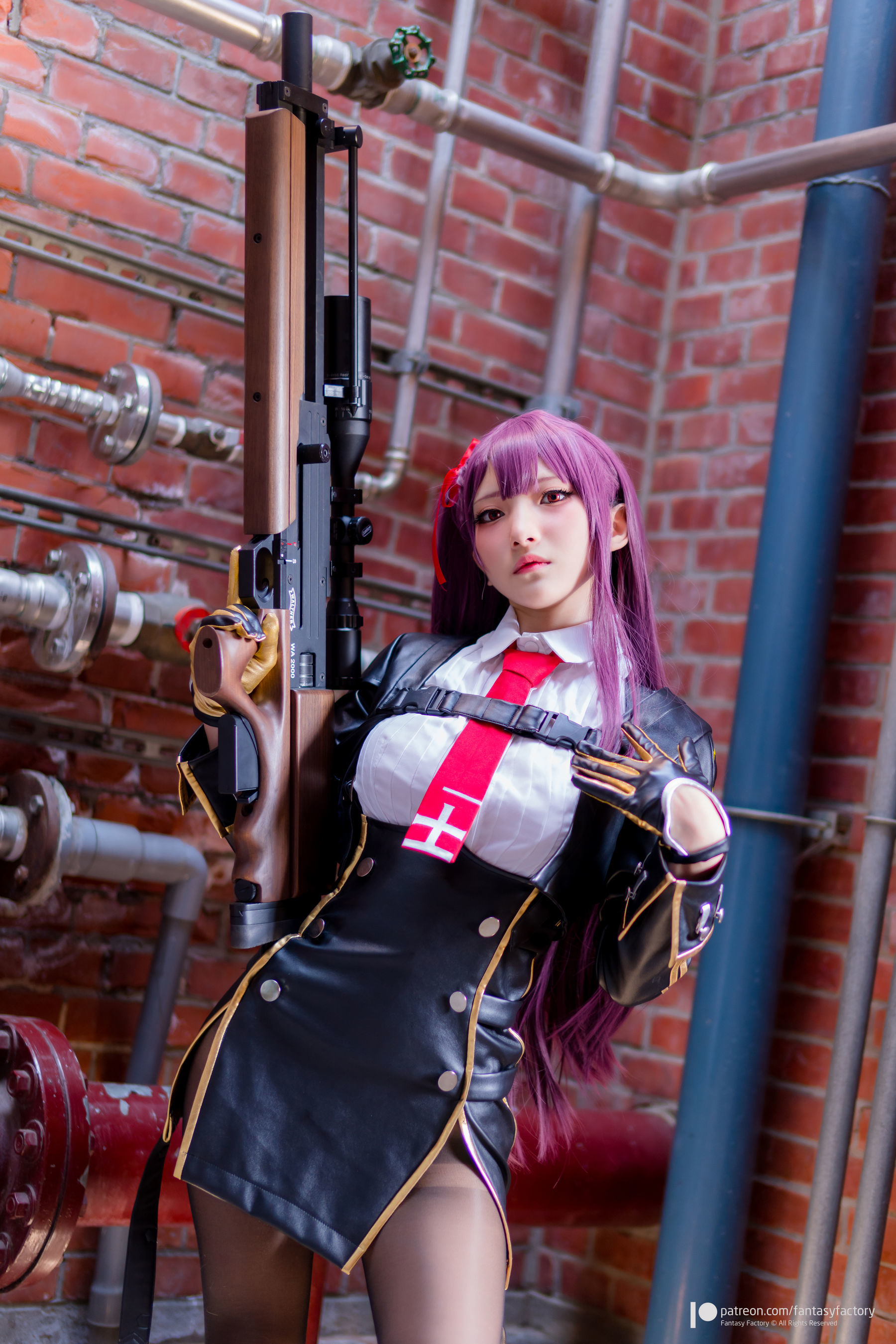 小丁Cosplay - 黑丝 黑胶 女杀手-图96