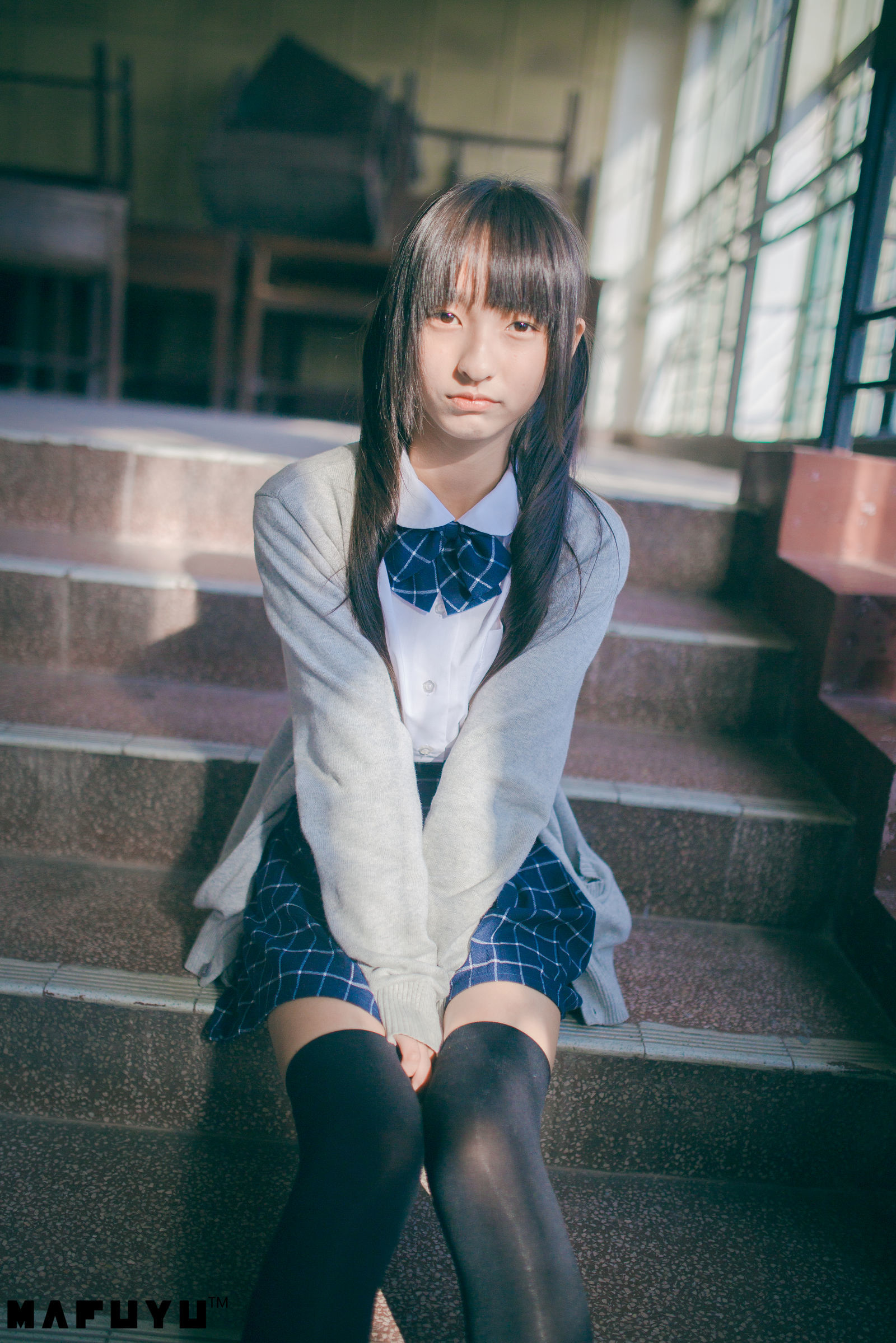 神楽板真冬 阳光校服系列套图-图15