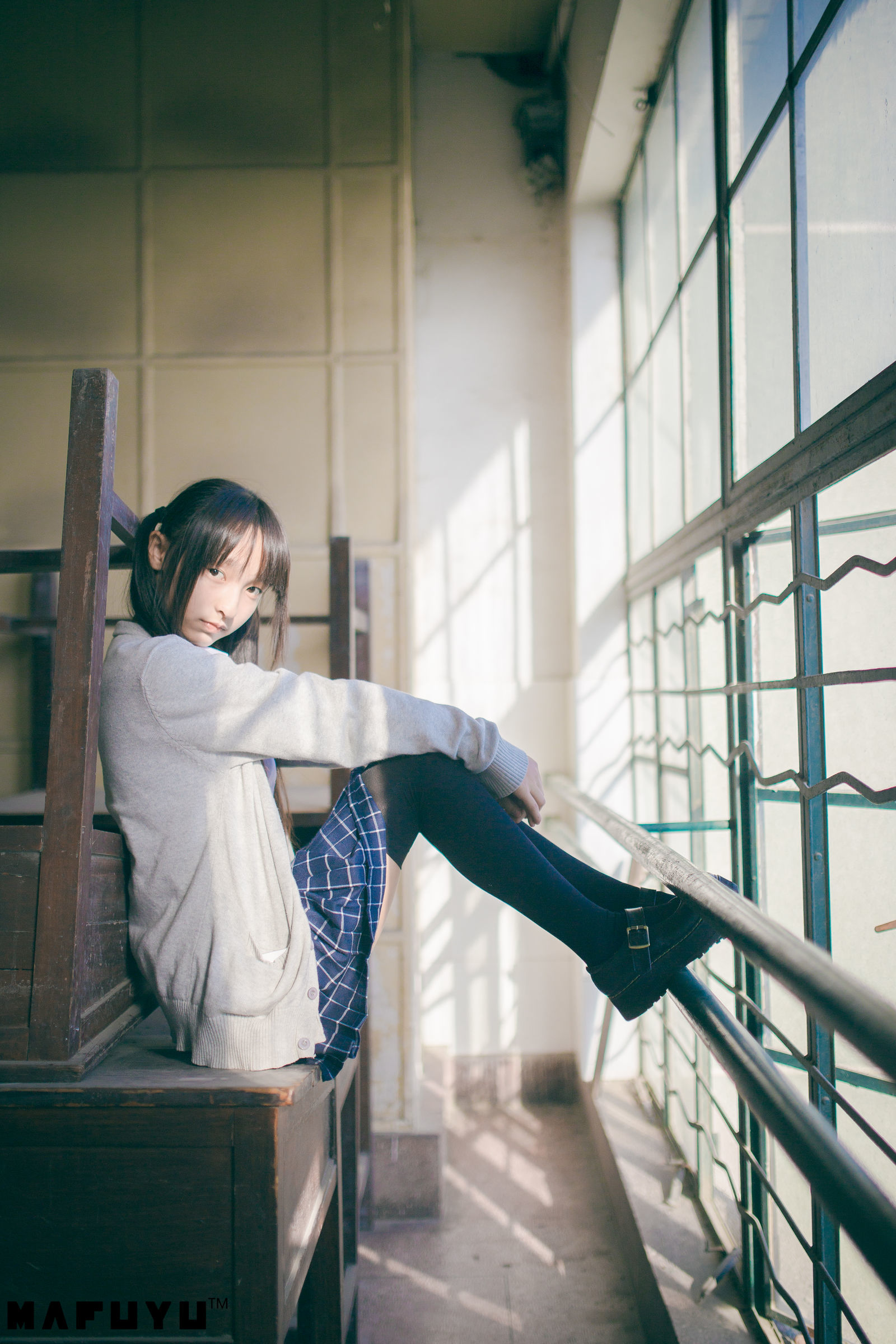 神楽板真冬 阳光校服系列套图-图16