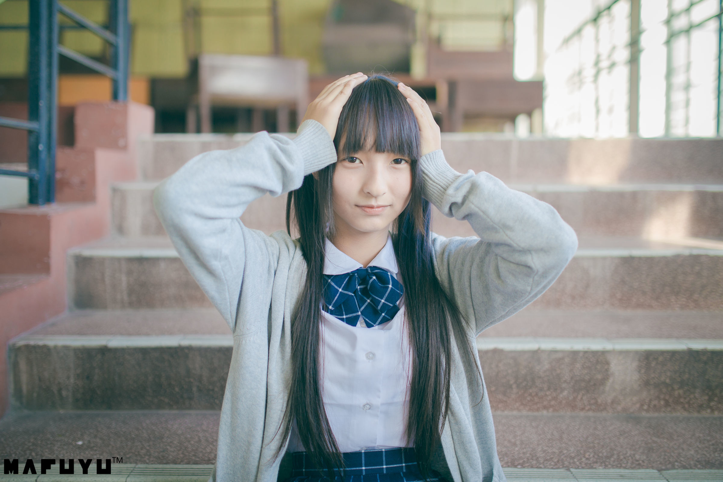 神楽板真冬 阳光校服系列套图-图32