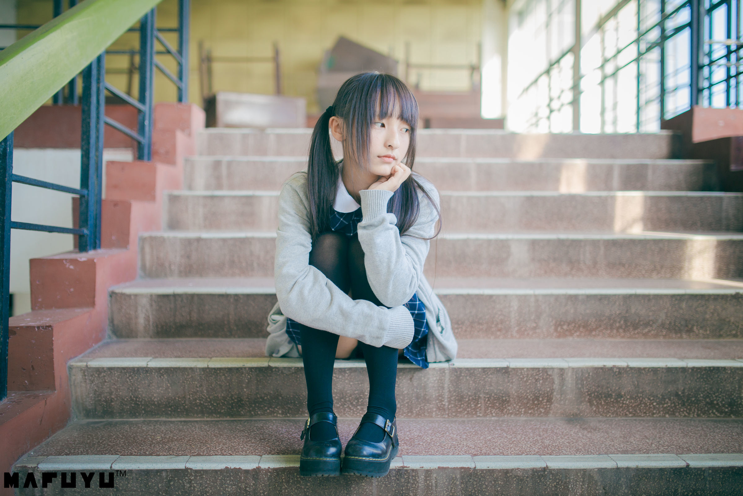 神楽板真冬 阳光校服系列套图-图34