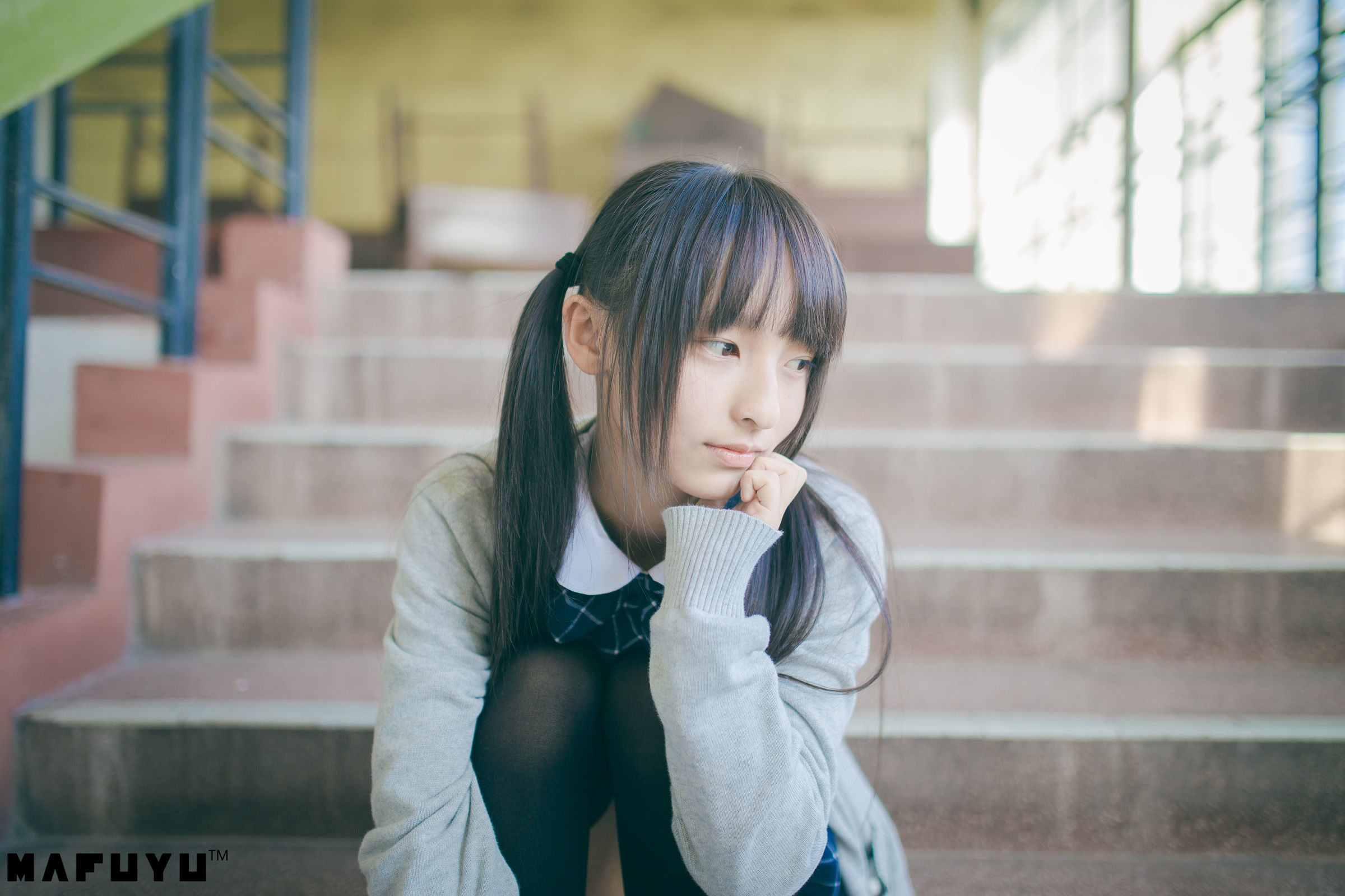 神楽板真冬 阳光校服系列套图-图35