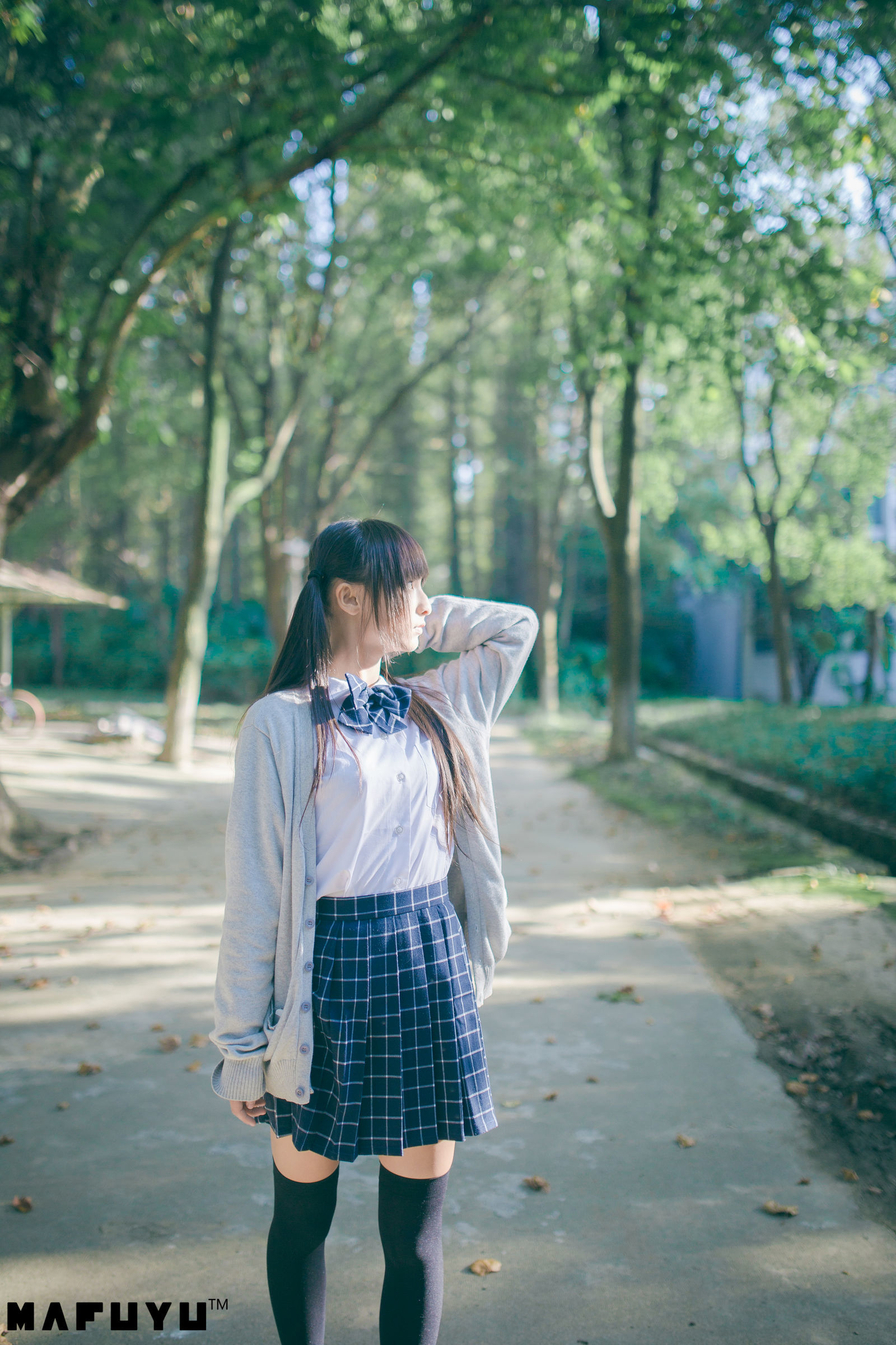 神楽板真冬 阳光校服系列套图-图37