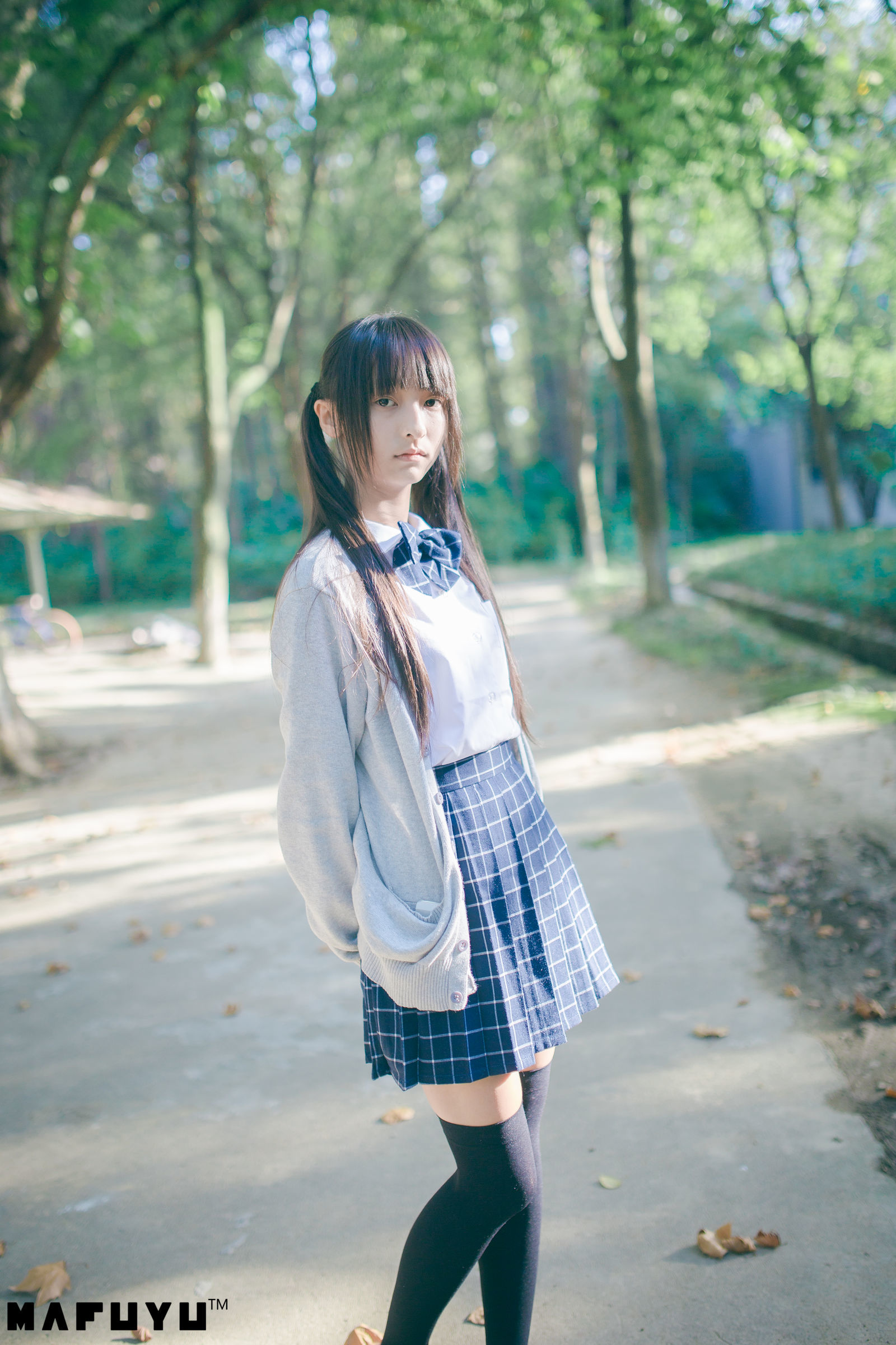 神楽板真冬 阳光校服系列套图-图38