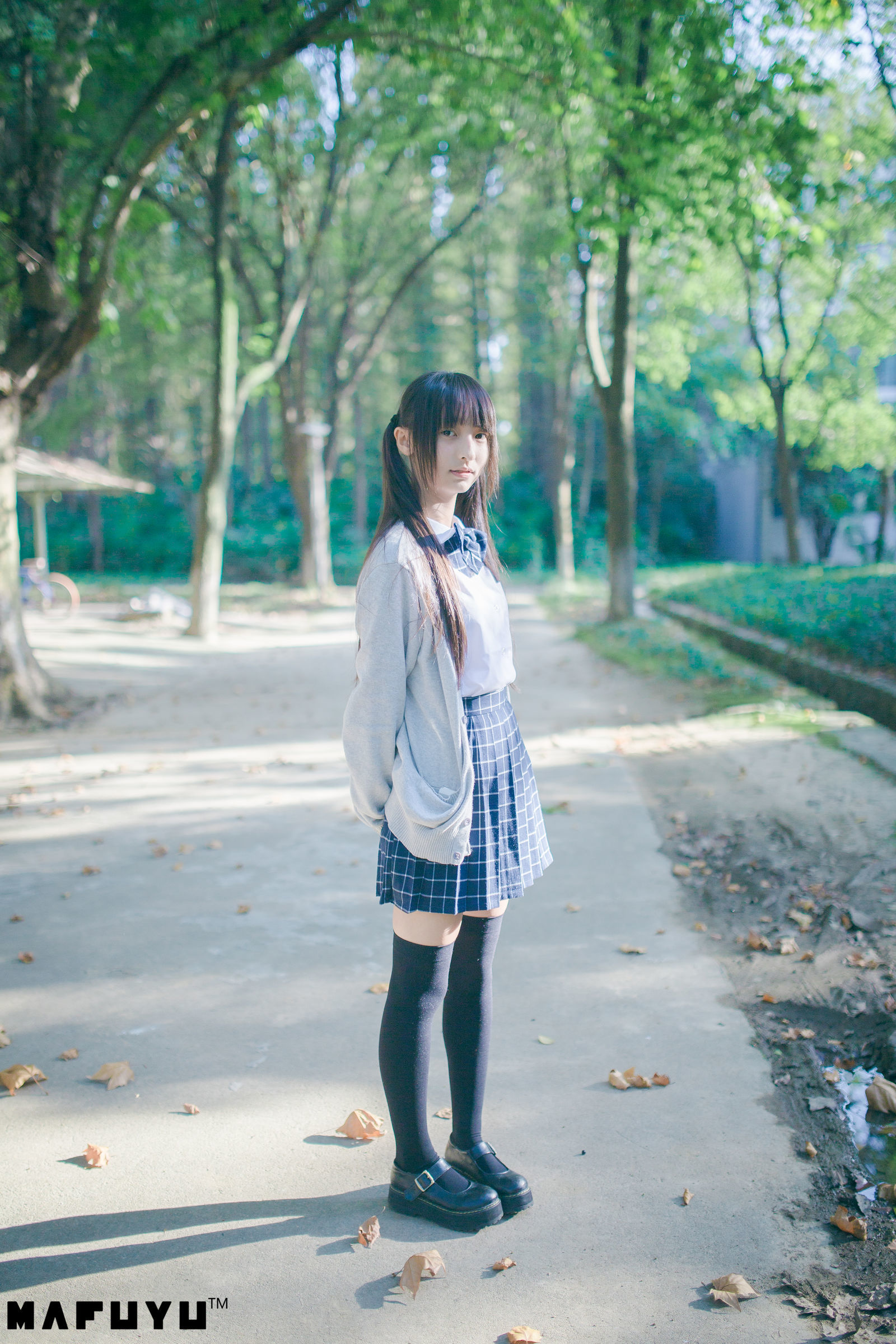 神楽板真冬 阳光校服系列套图-图39
