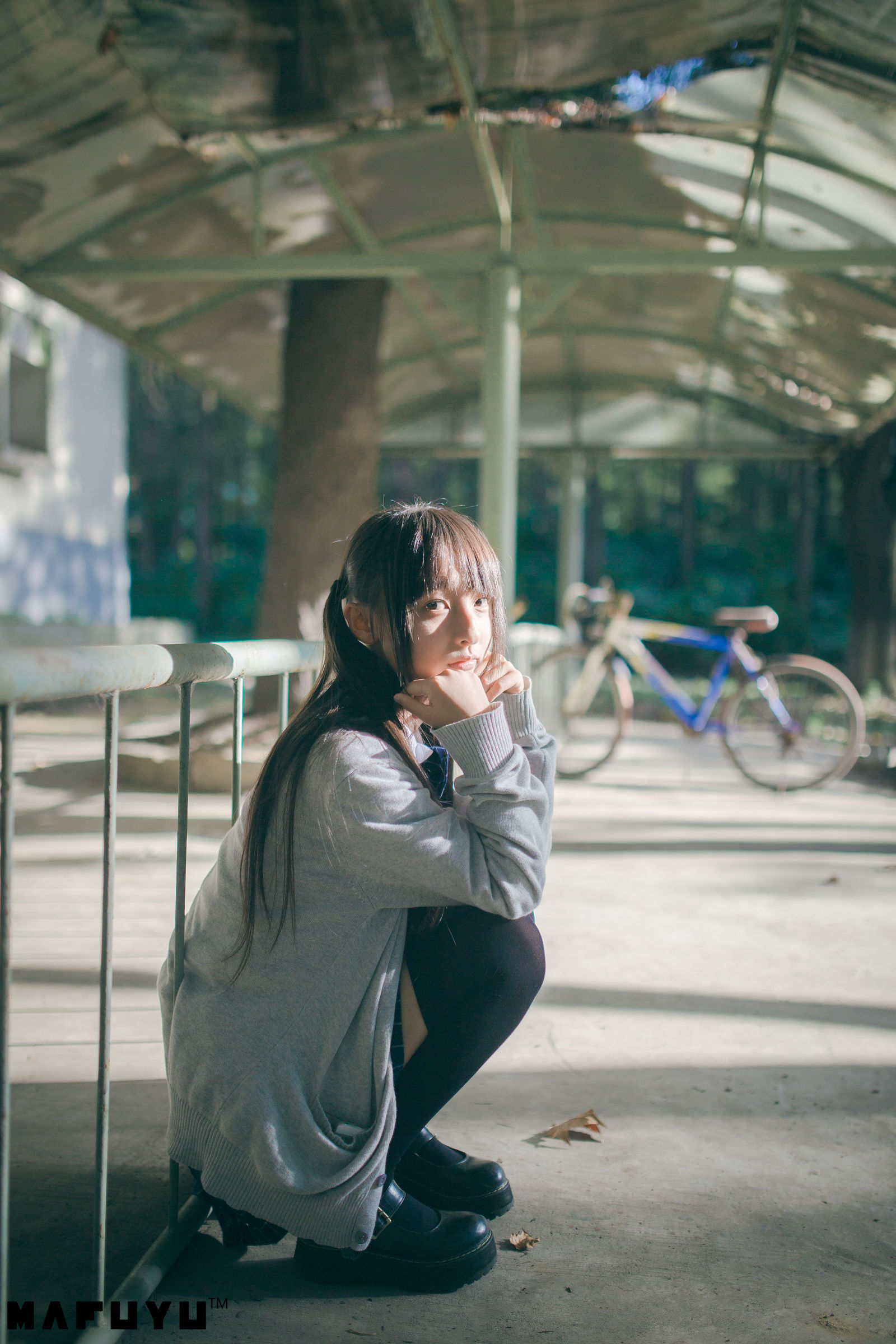 神楽板真冬 阳光校服系列套图-图40