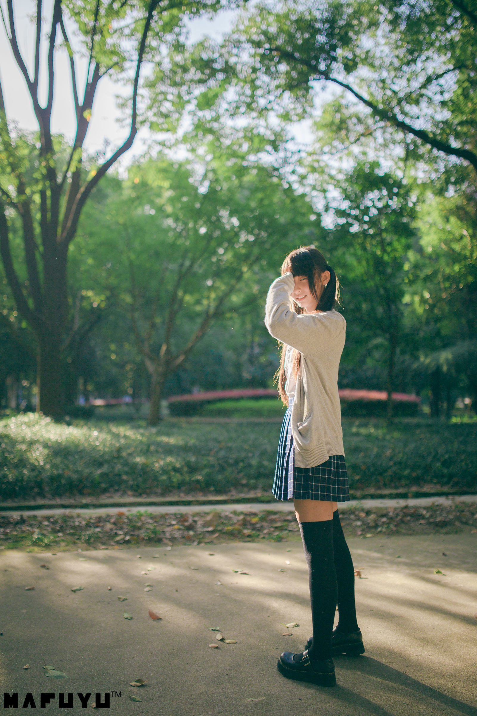神楽板真冬 阳光校服系列套图-图46