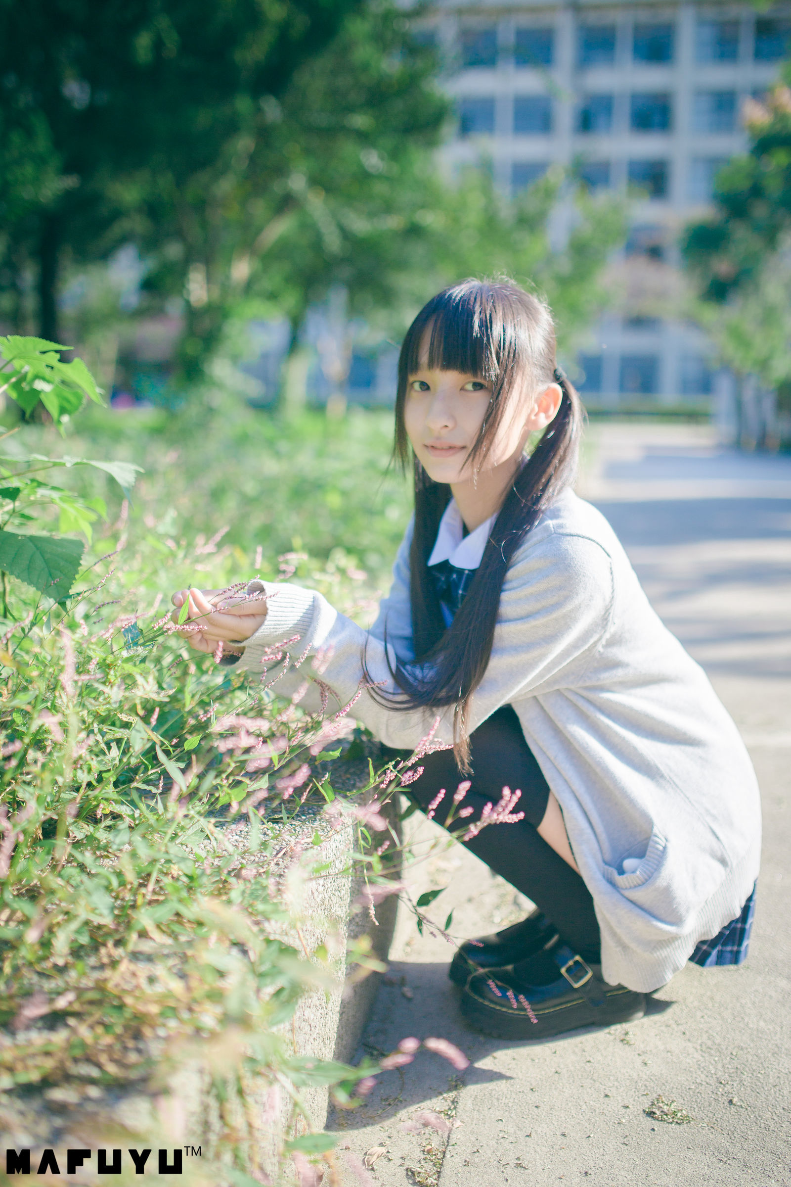 神楽板真冬 阳光校服系列套图-图4