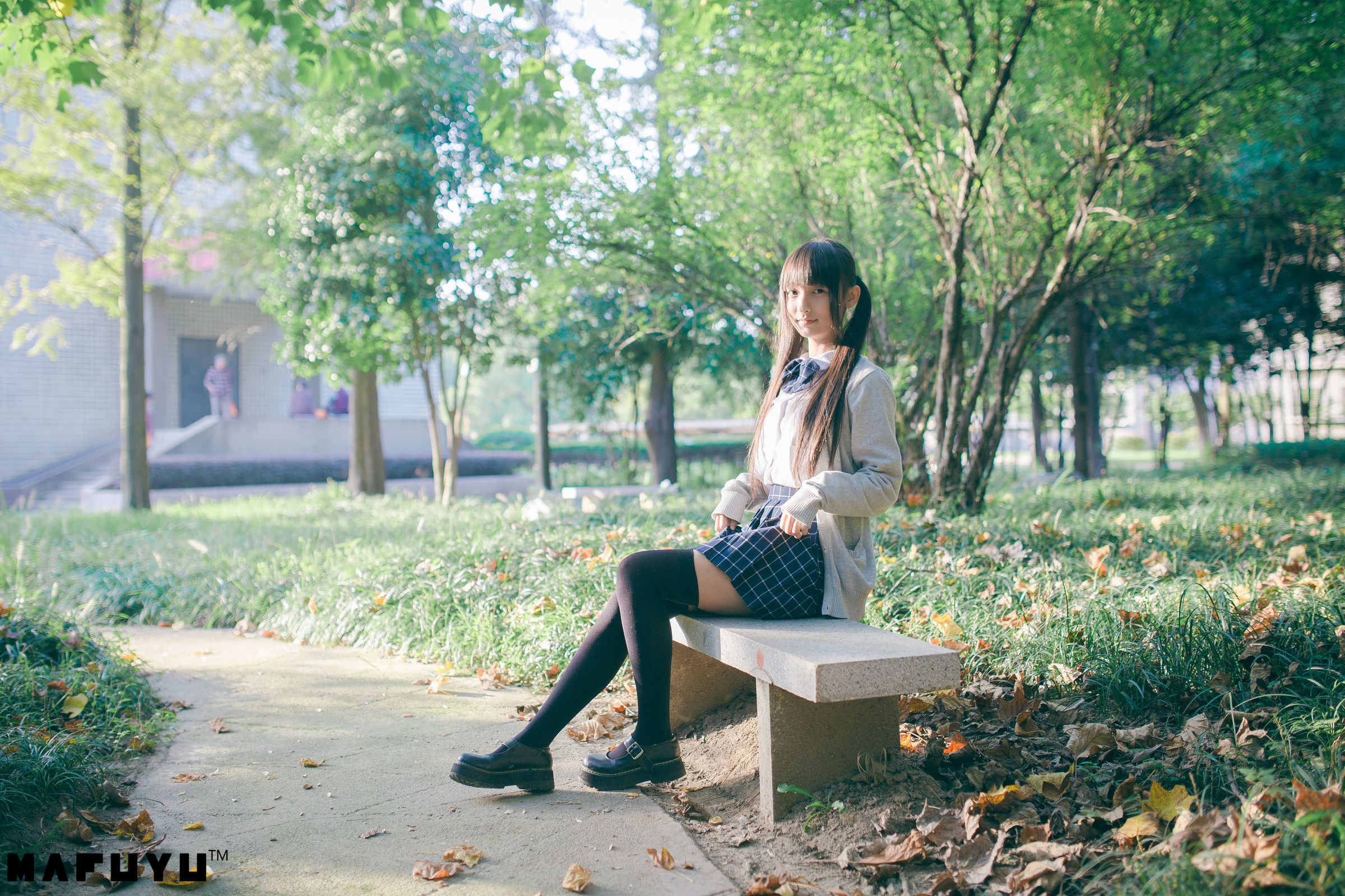 神楽板真冬 阳光校服系列套图-图60