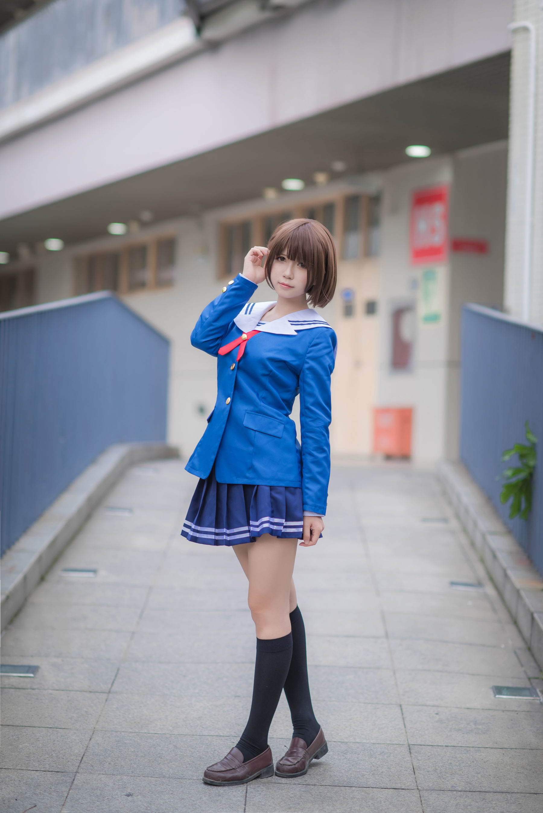 白金Saki - 校服-图18