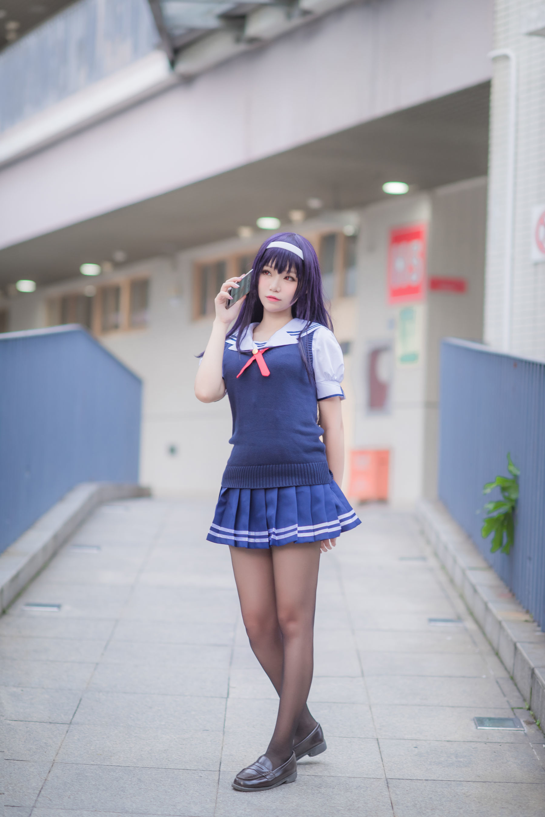 白金Saki - 校服-图21