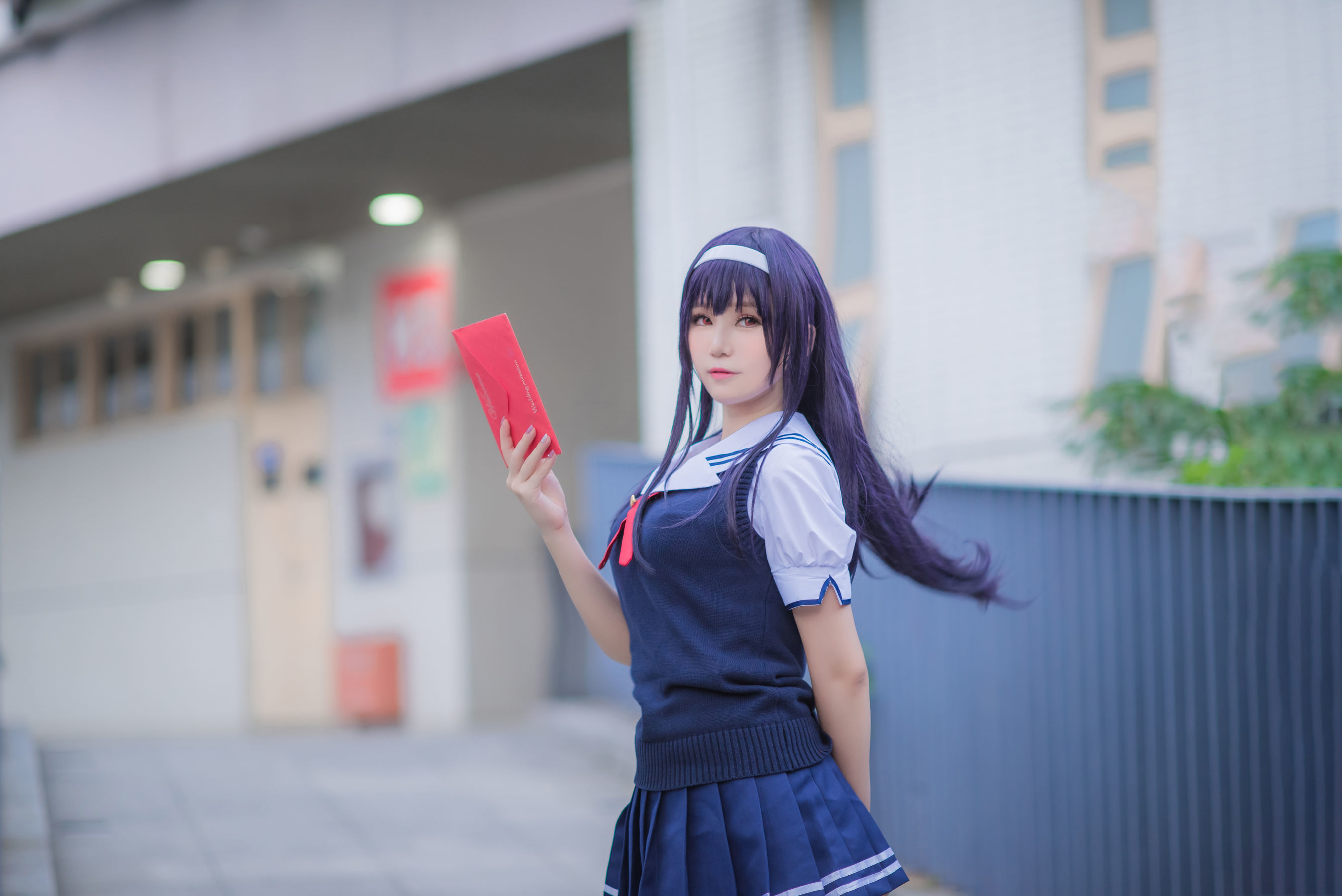 白金Saki - 校服-图22