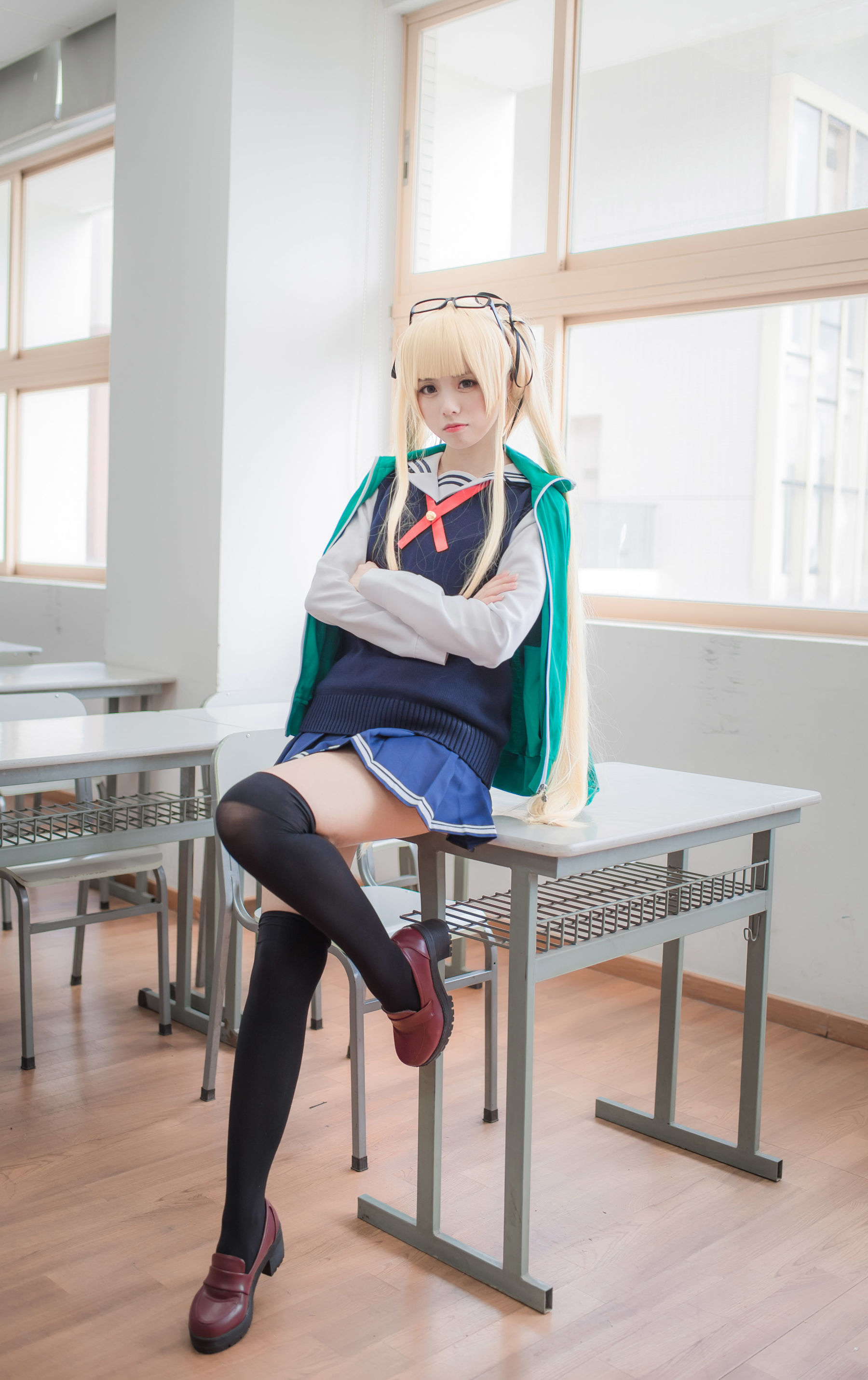 白金Saki - 校服-图24