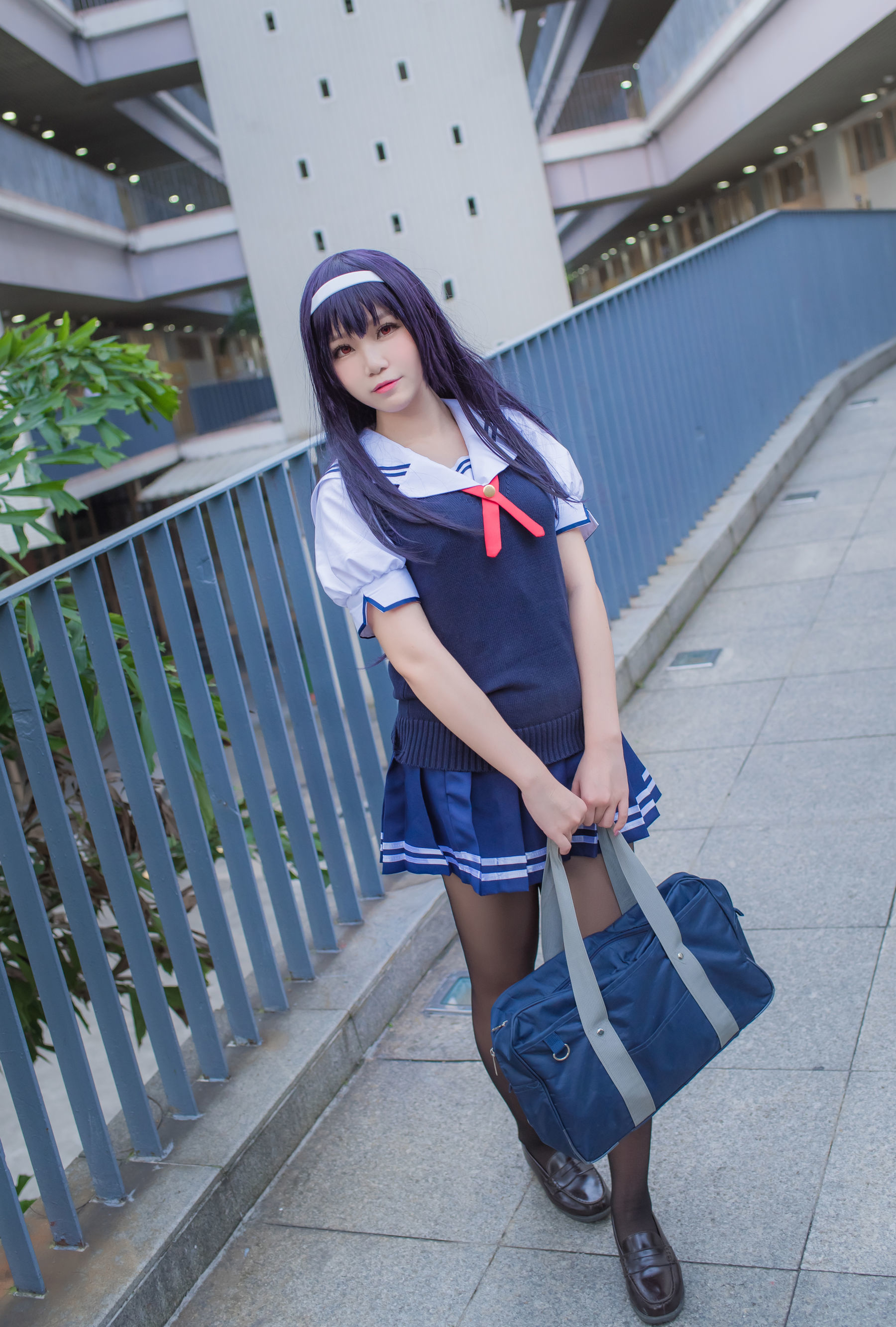 白金Saki - 校服-图26