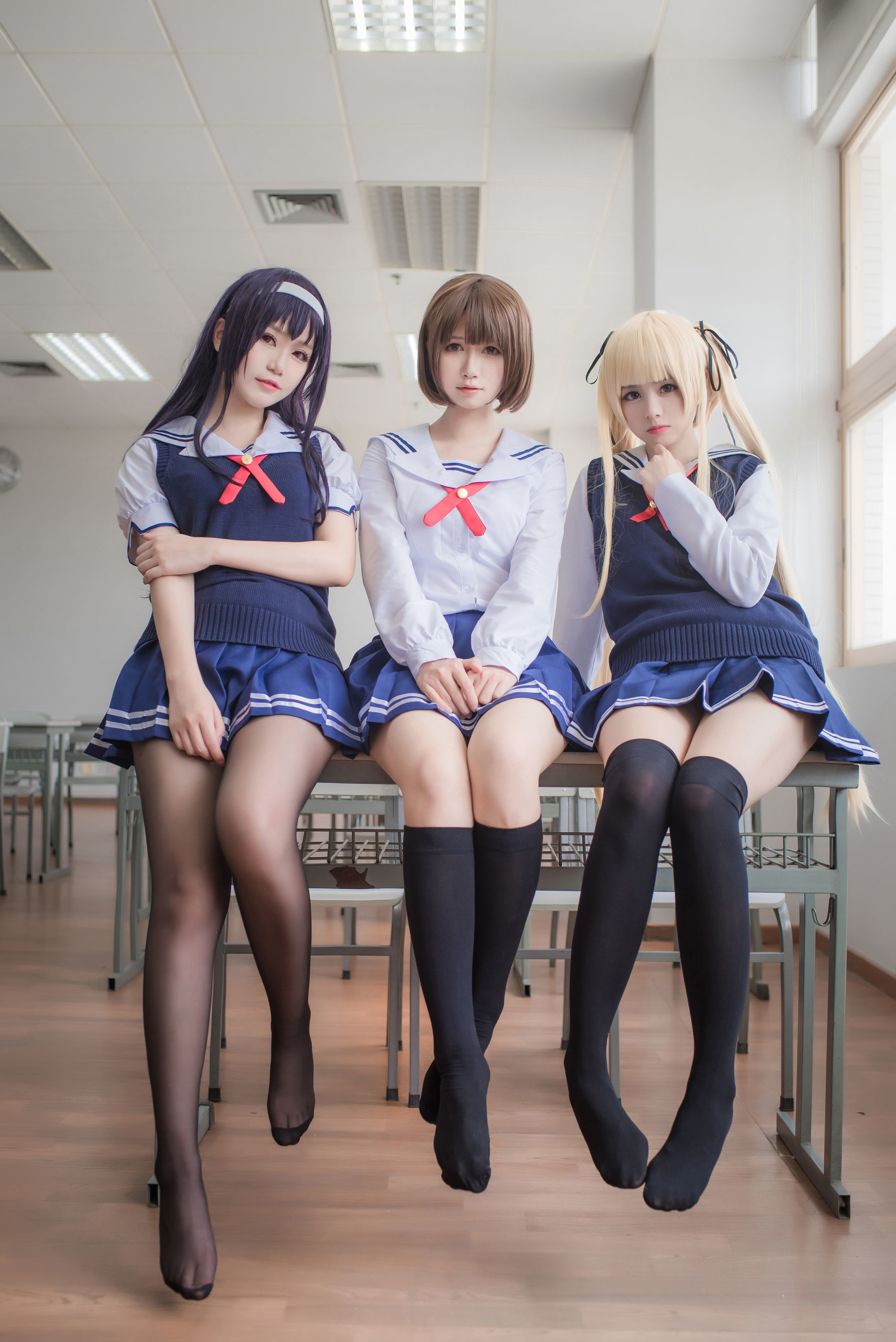 白金Saki - 校服-图8