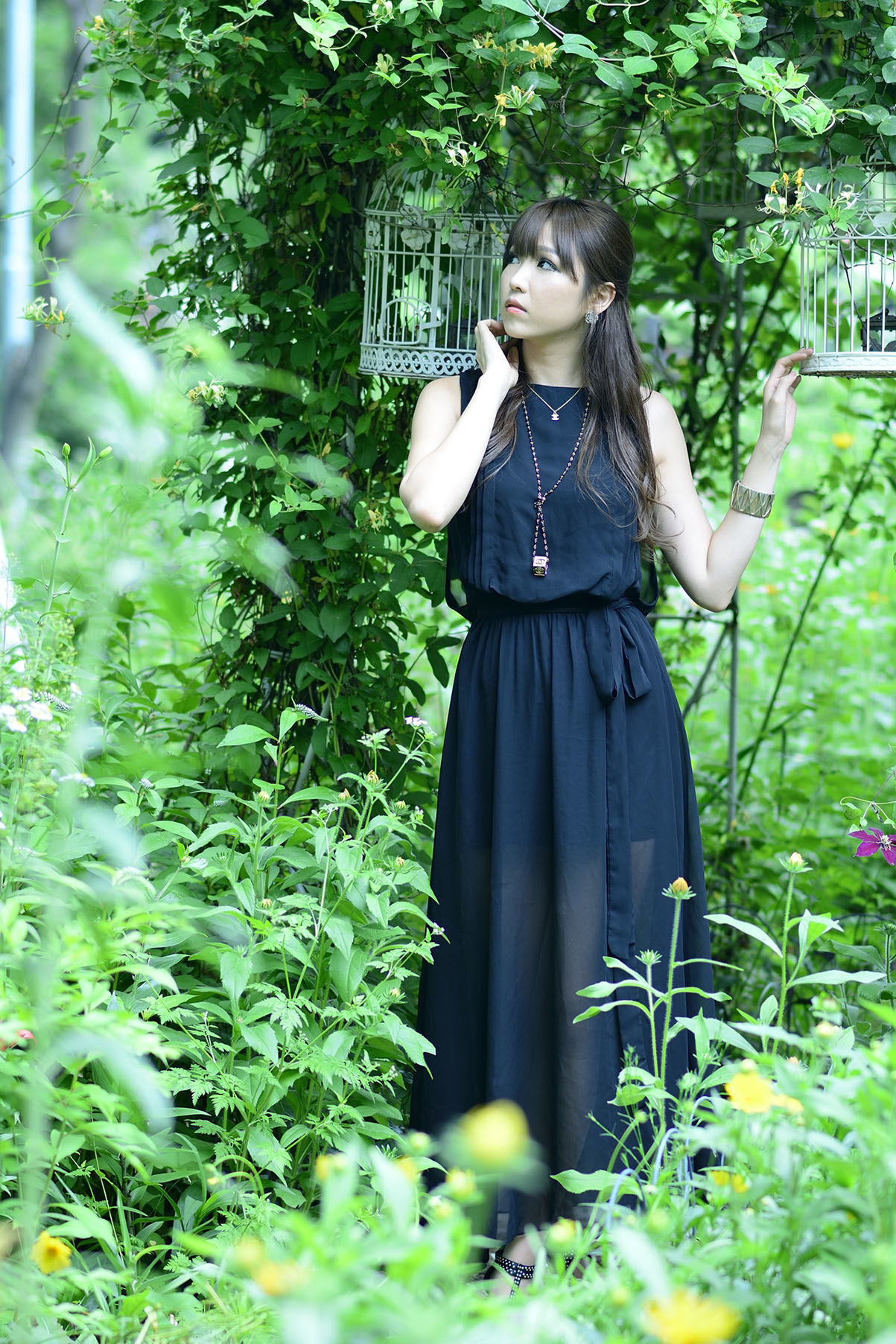 李恩慧 - 黑色优雅长裙外拍-图9