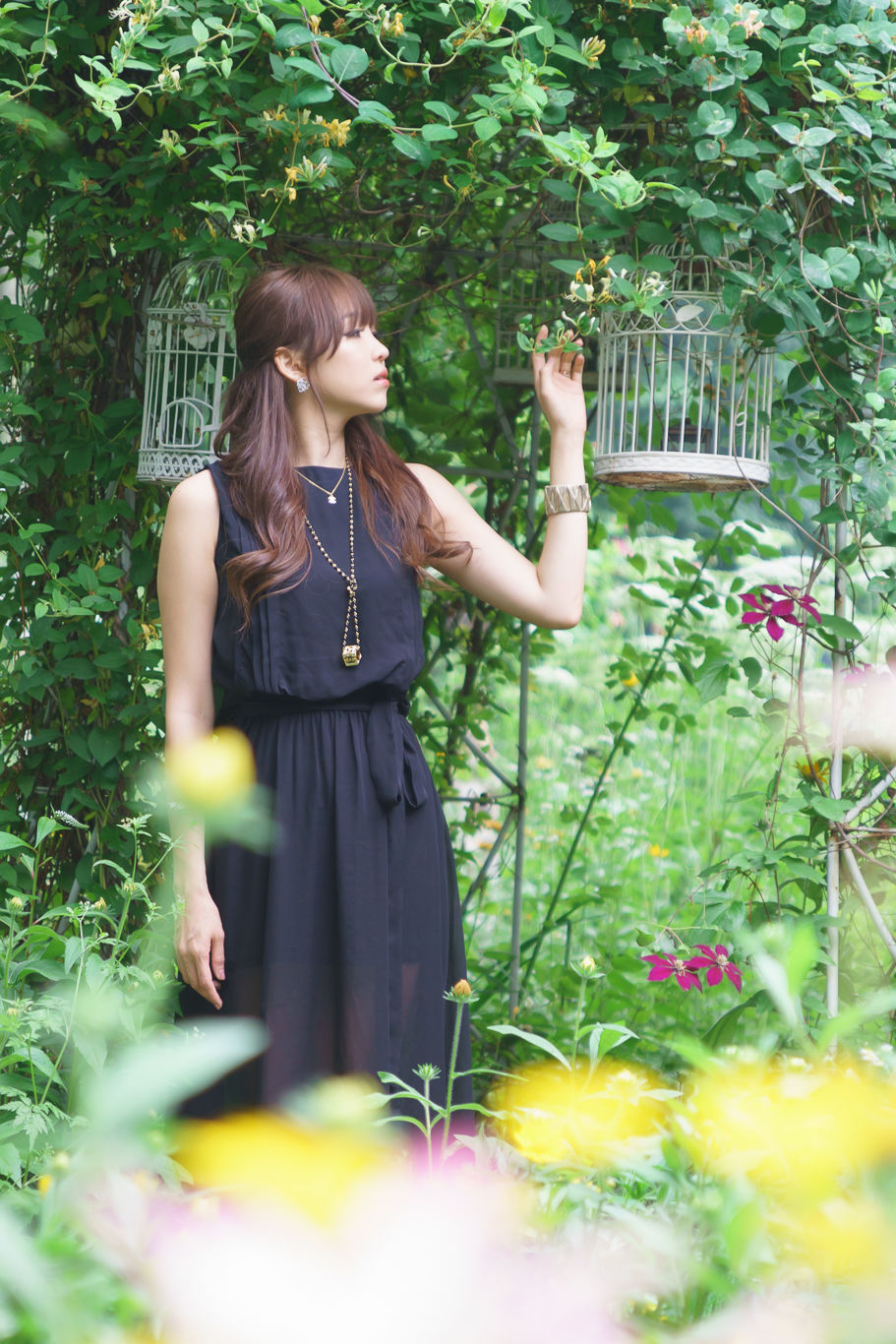 李恩慧 - 黑色优雅长裙外拍-图17