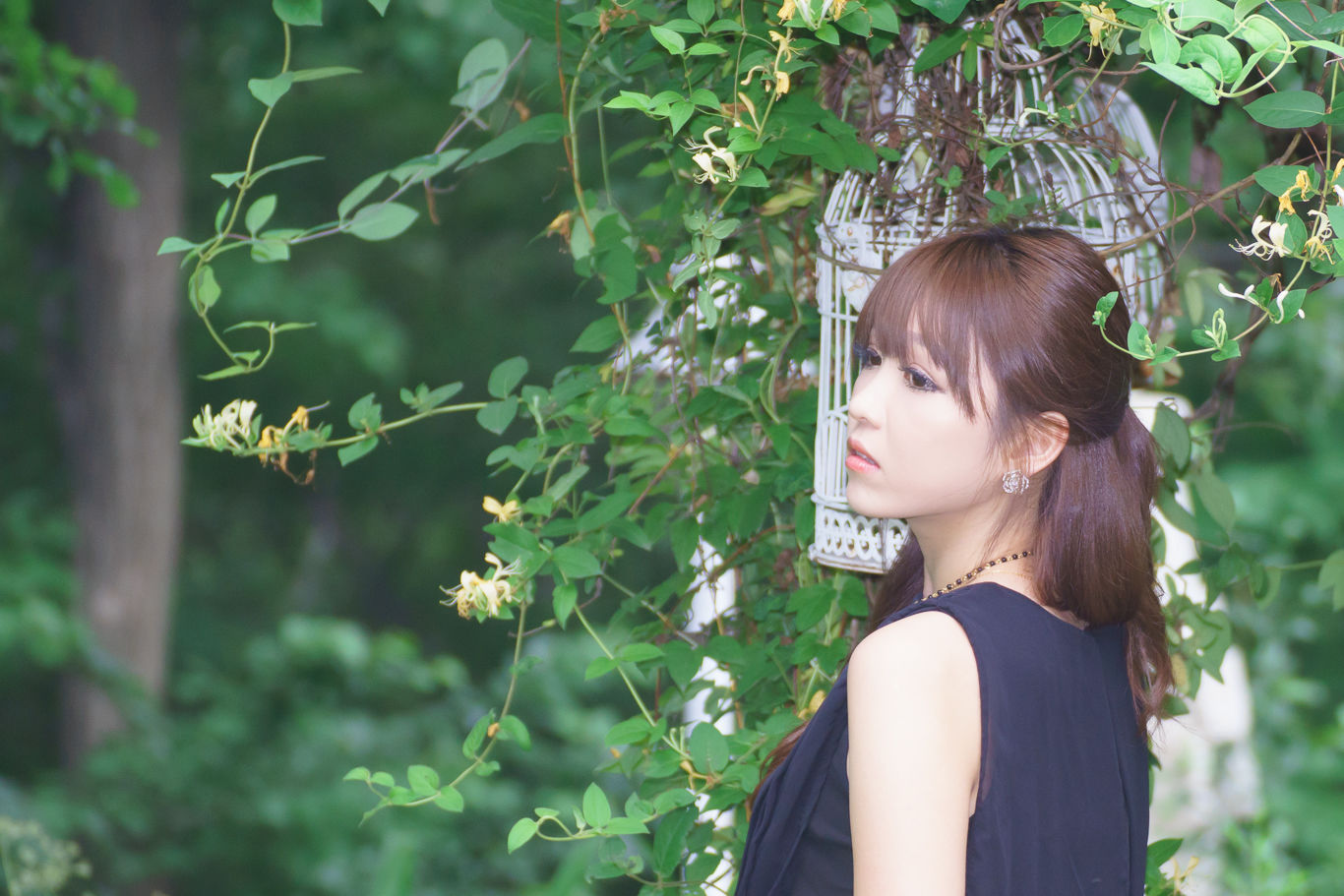 李恩慧 - 黑色优雅长裙外拍-图20