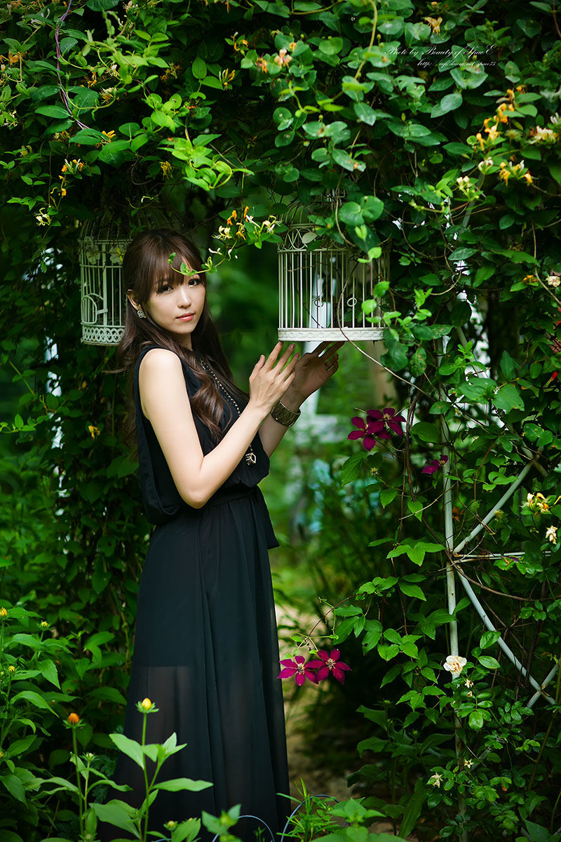 李恩慧 - 黑色优雅长裙外拍-图23