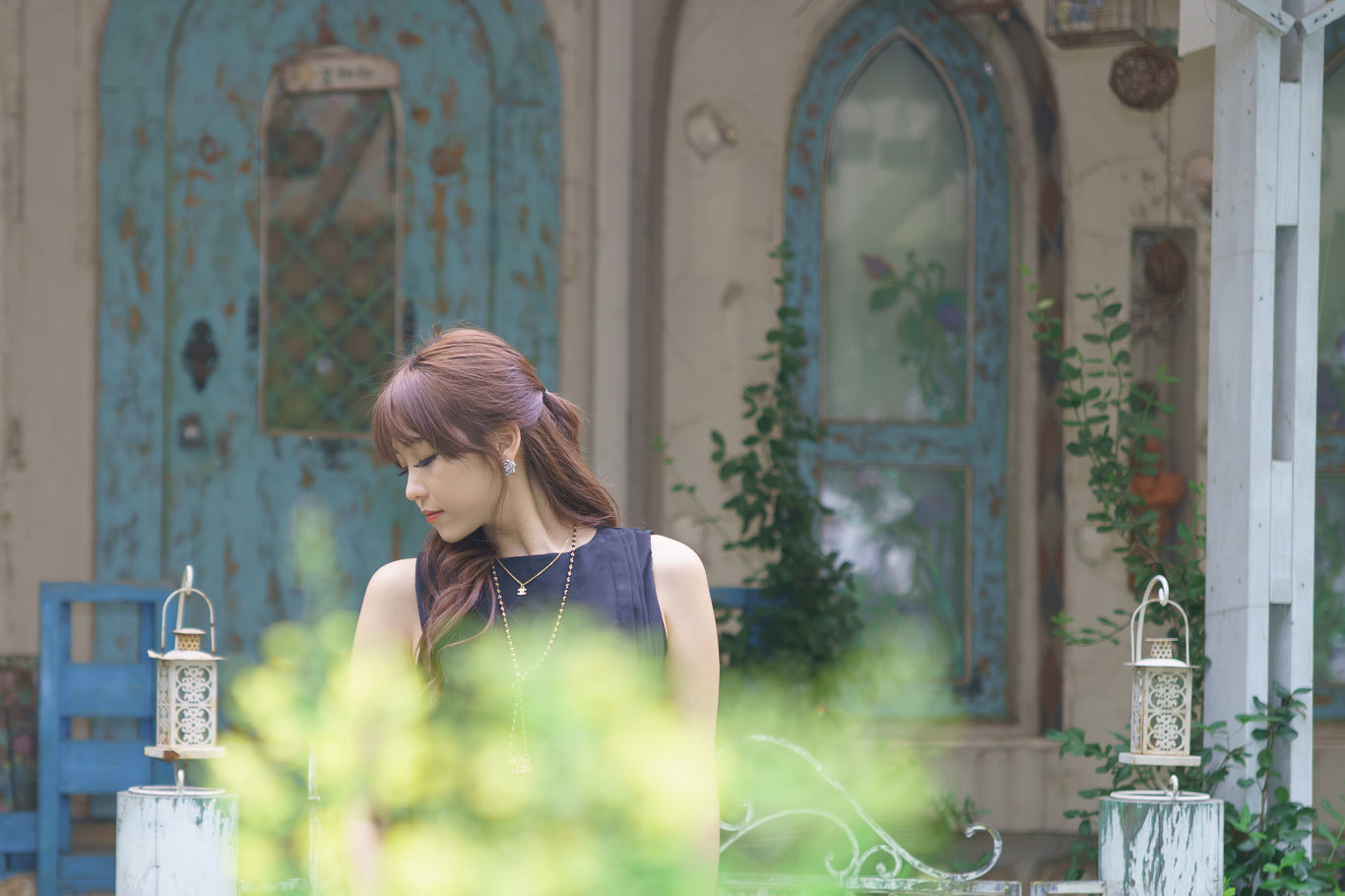 李恩慧 - 黑色优雅长裙外拍-图24