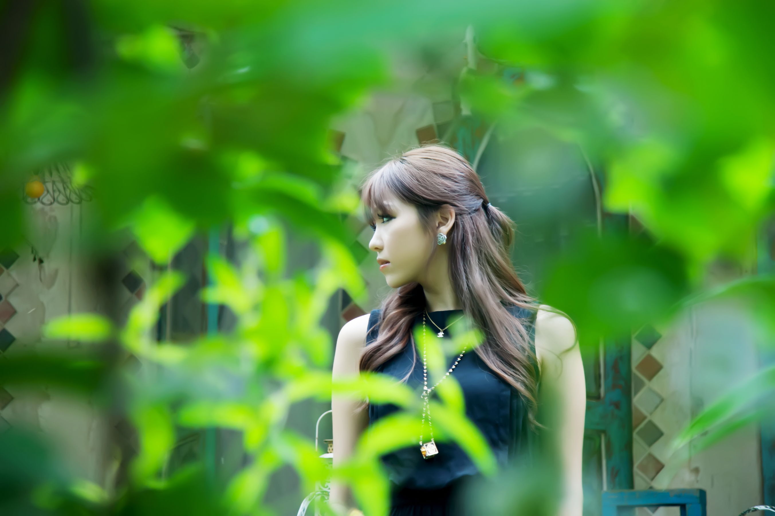 李恩慧 - 黑色优雅长裙外拍-图31