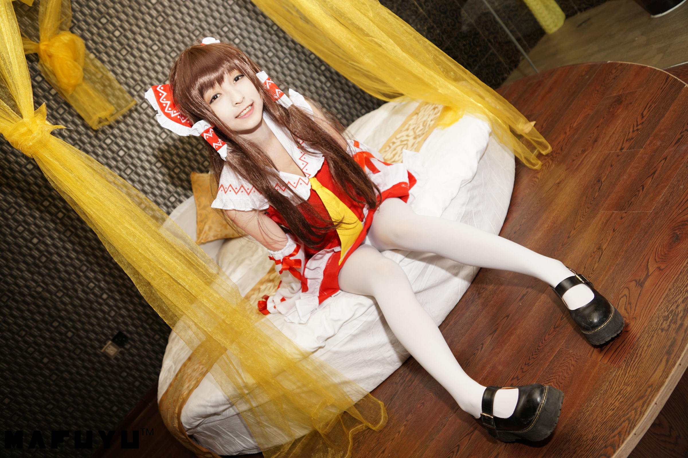 神楽板真冬 COS Reimu猫娘系列套图-图1