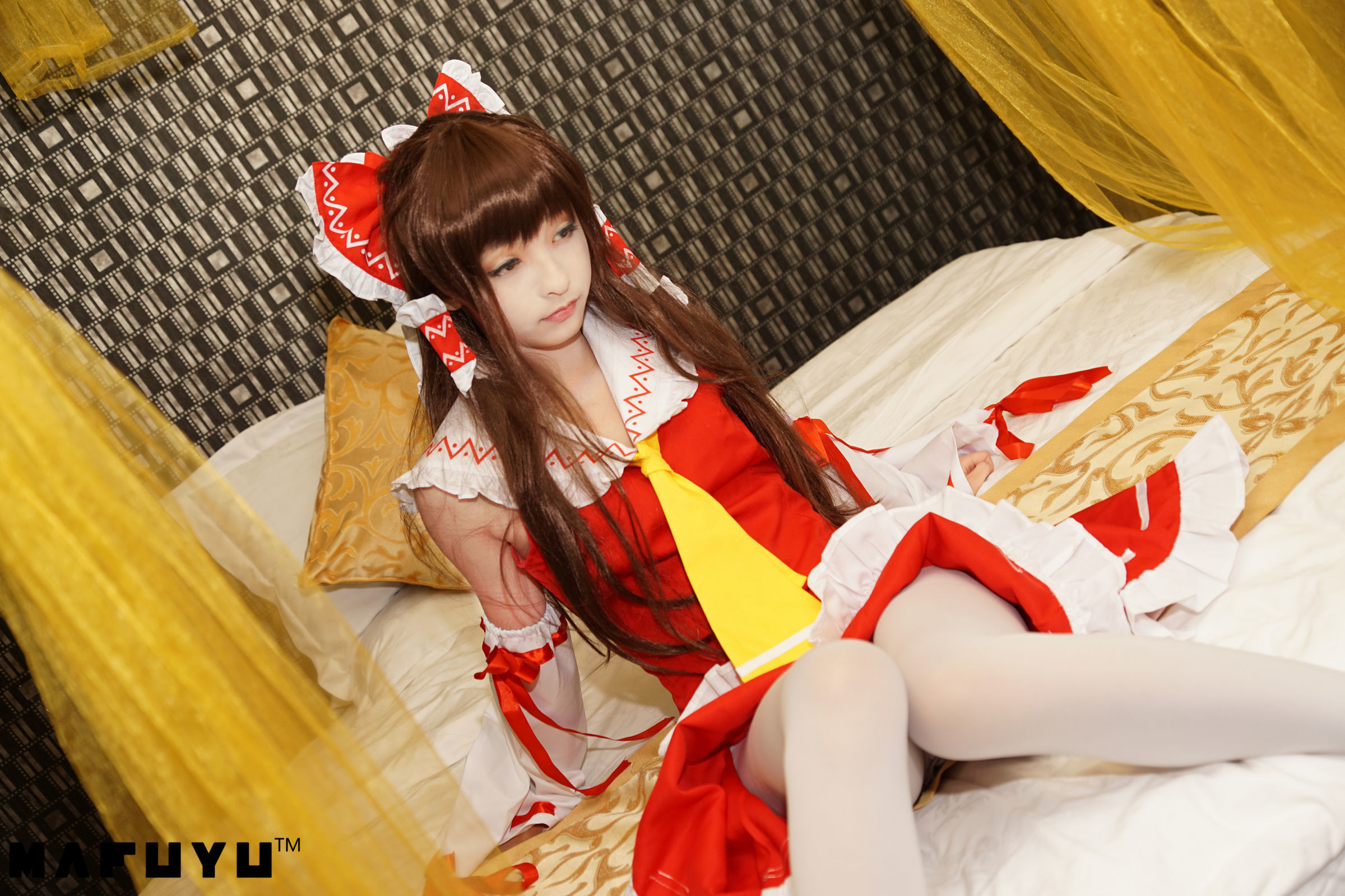 神楽板真冬 COS Reimu猫娘系列套图-图2