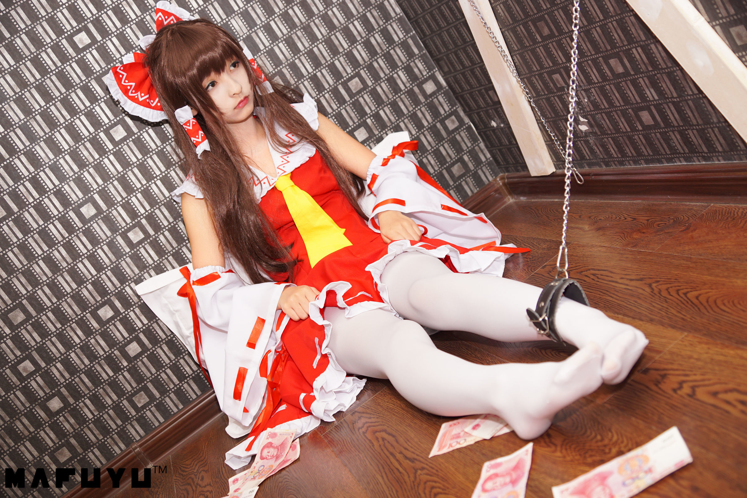神楽板真冬 COS Reimu猫娘系列套图-图38