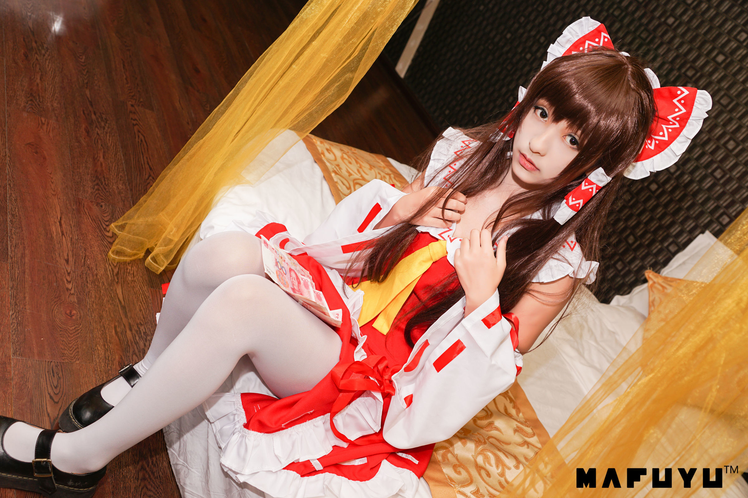 神楽板真冬 COS Reimu猫娘系列套图-图4