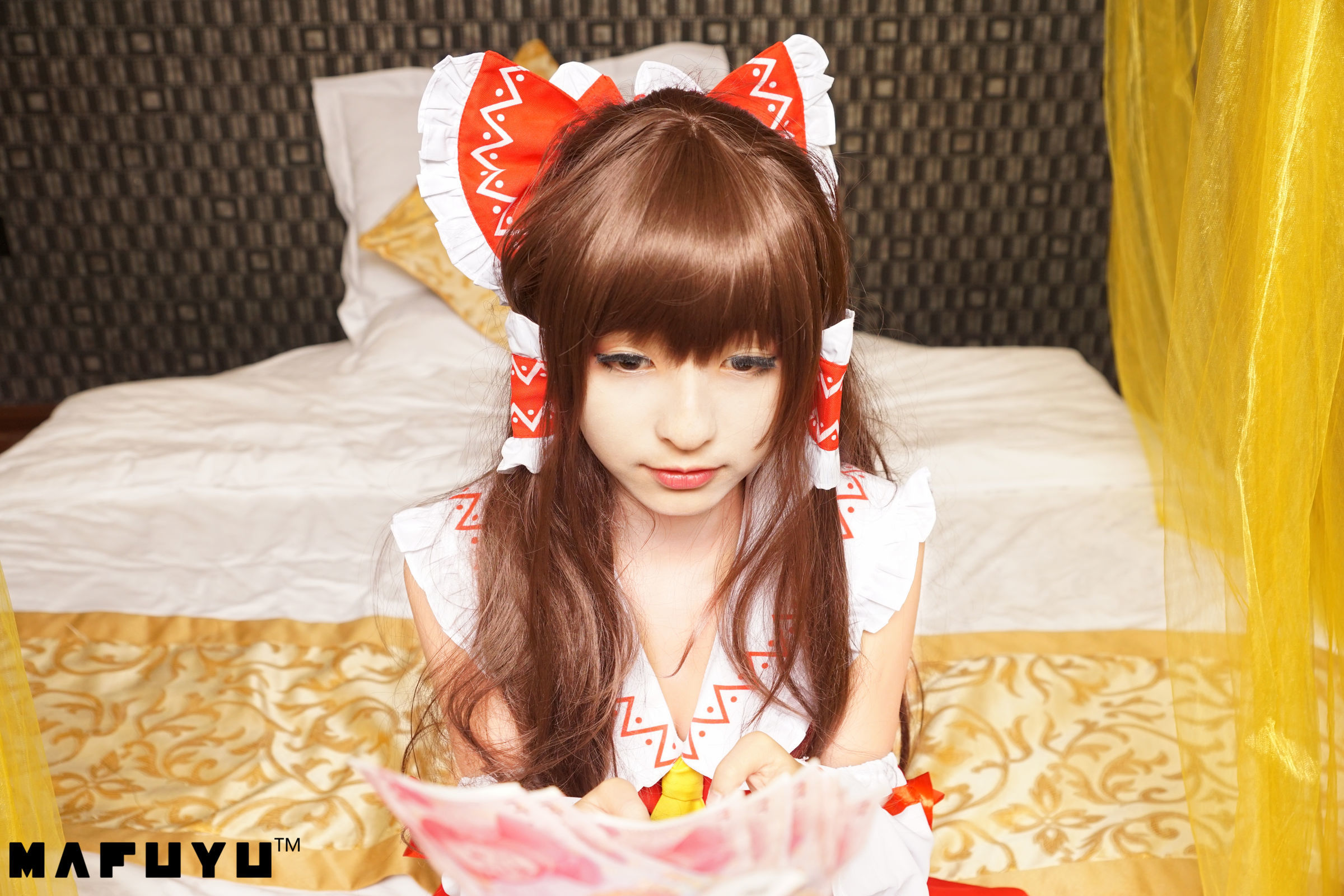 神楽板真冬 COS Reimu猫娘系列套图-图6