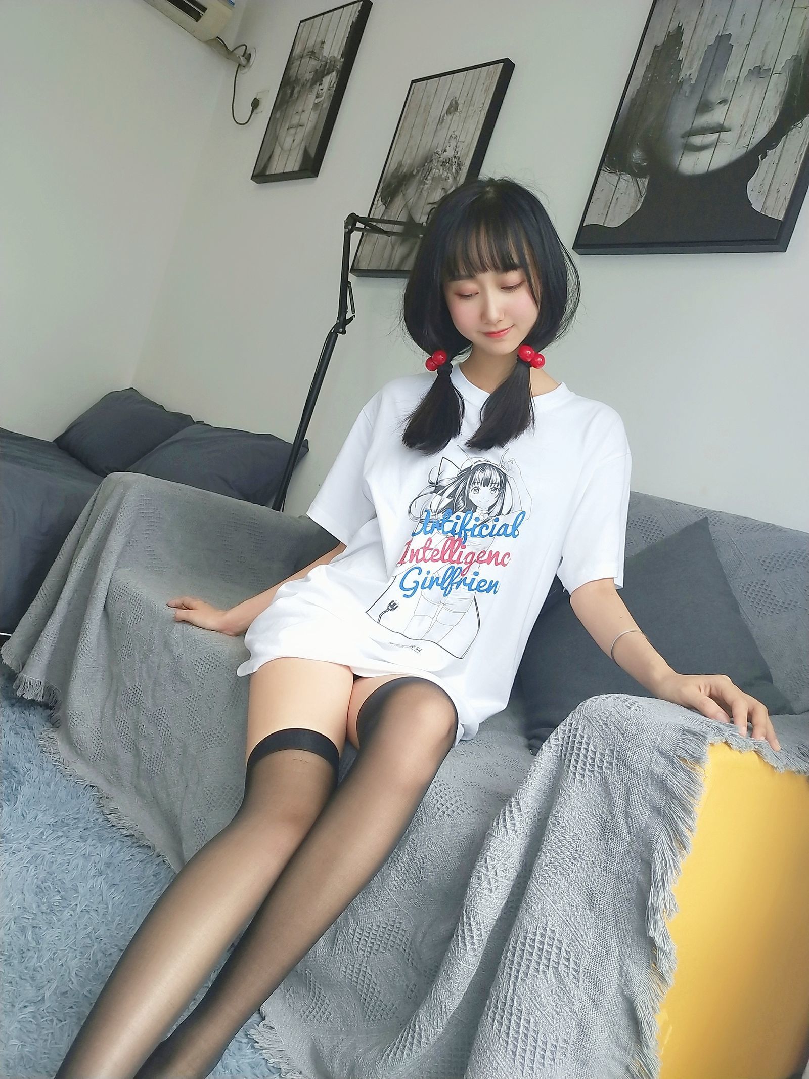 木绵绵OwO - 智能型彼女T恤图-图1