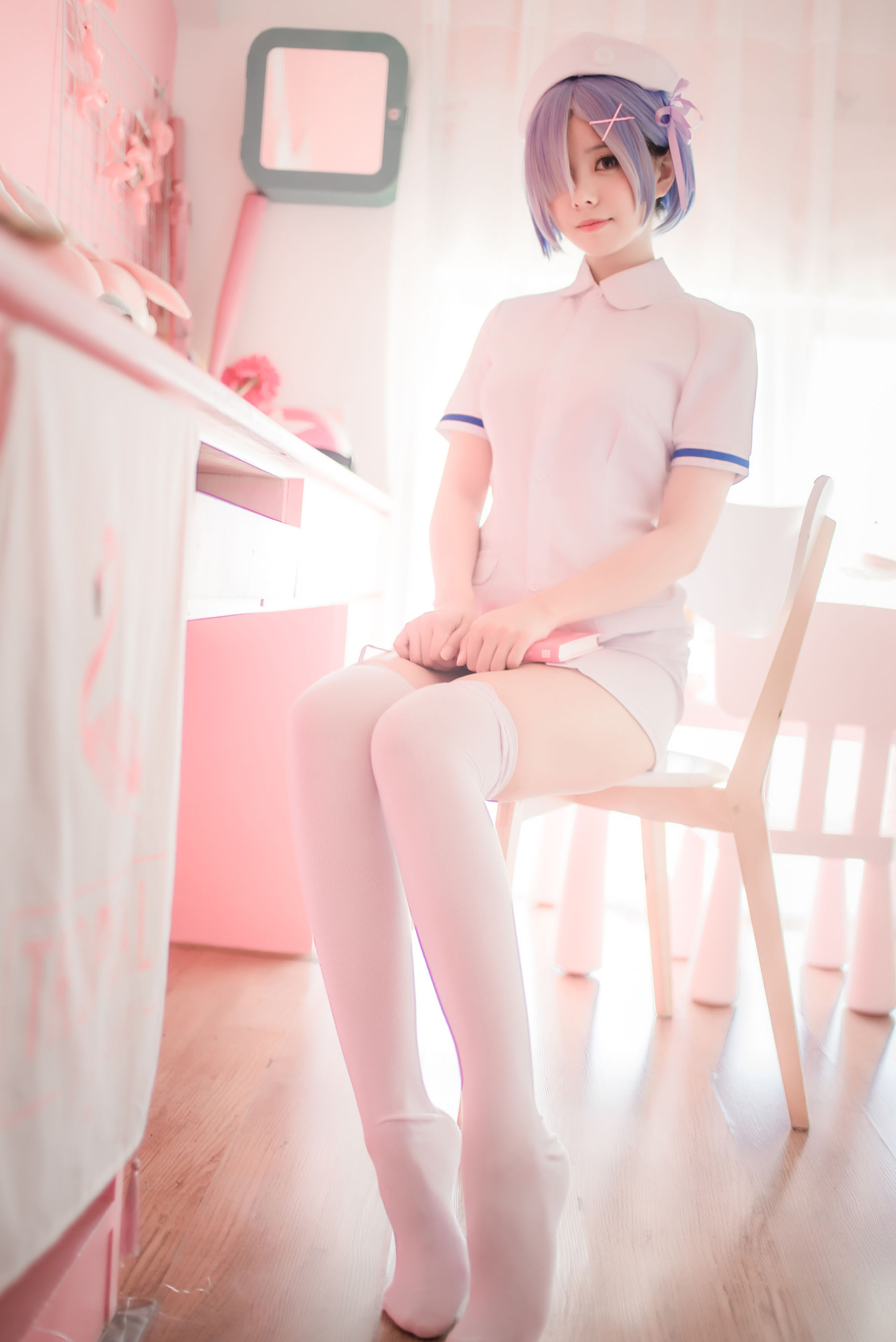 萌系小野妹子w - 白色纱裙+蕾姆护士+蕾姆兔女郎-图10
