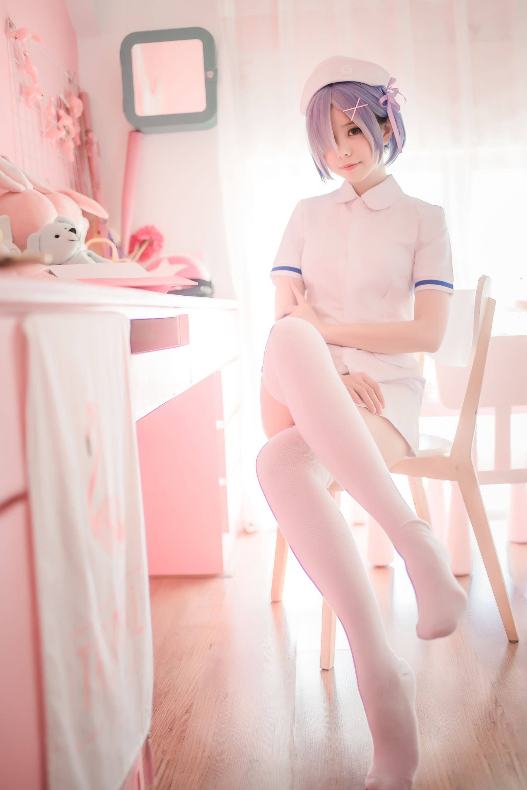 萌系小野妹子w - 白色纱裙+蕾姆护士+蕾姆兔女郎-图11