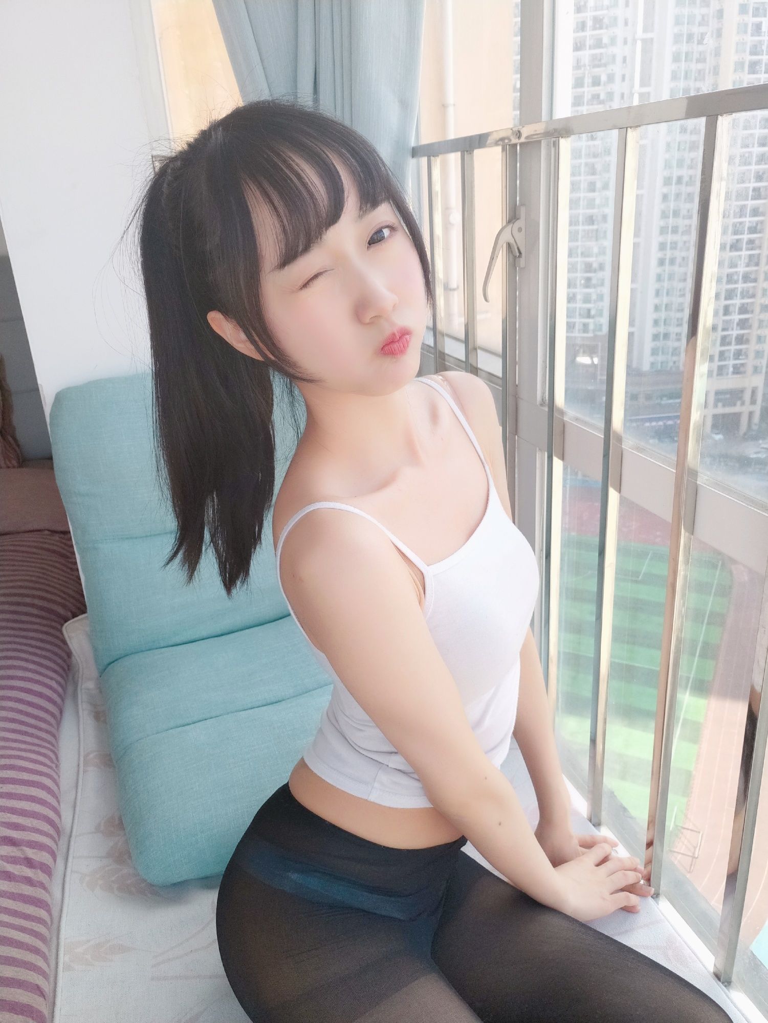 木绵绵OwO - 背心黑丝居家-图29