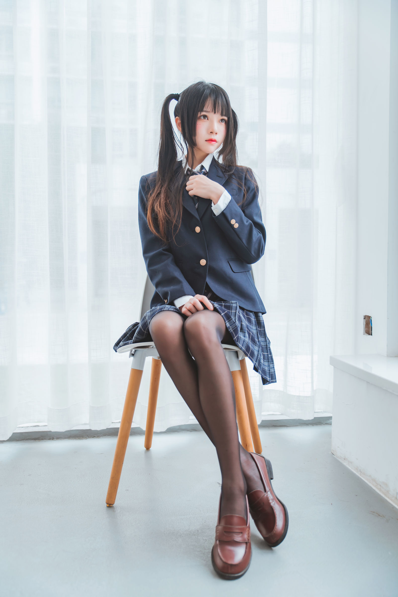 桜桃喵 - 冬季制服丝秀-图26