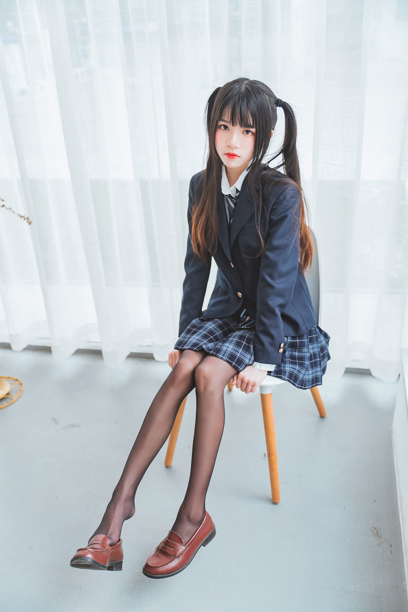 桜桃喵 - 冬季制服丝秀-图27