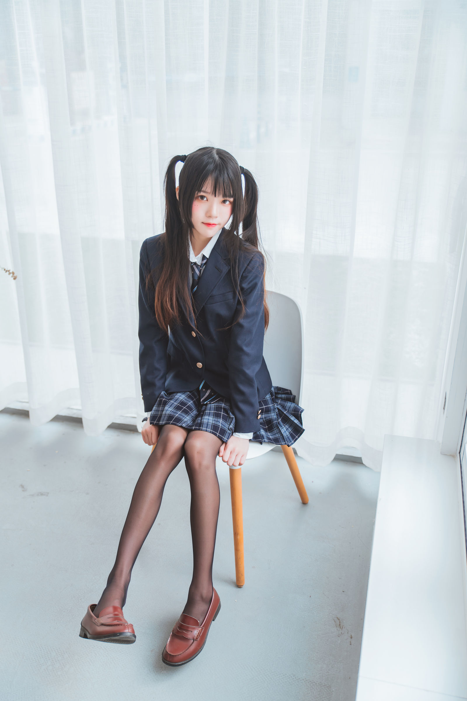 桜桃喵 - 冬季制服丝秀-图28