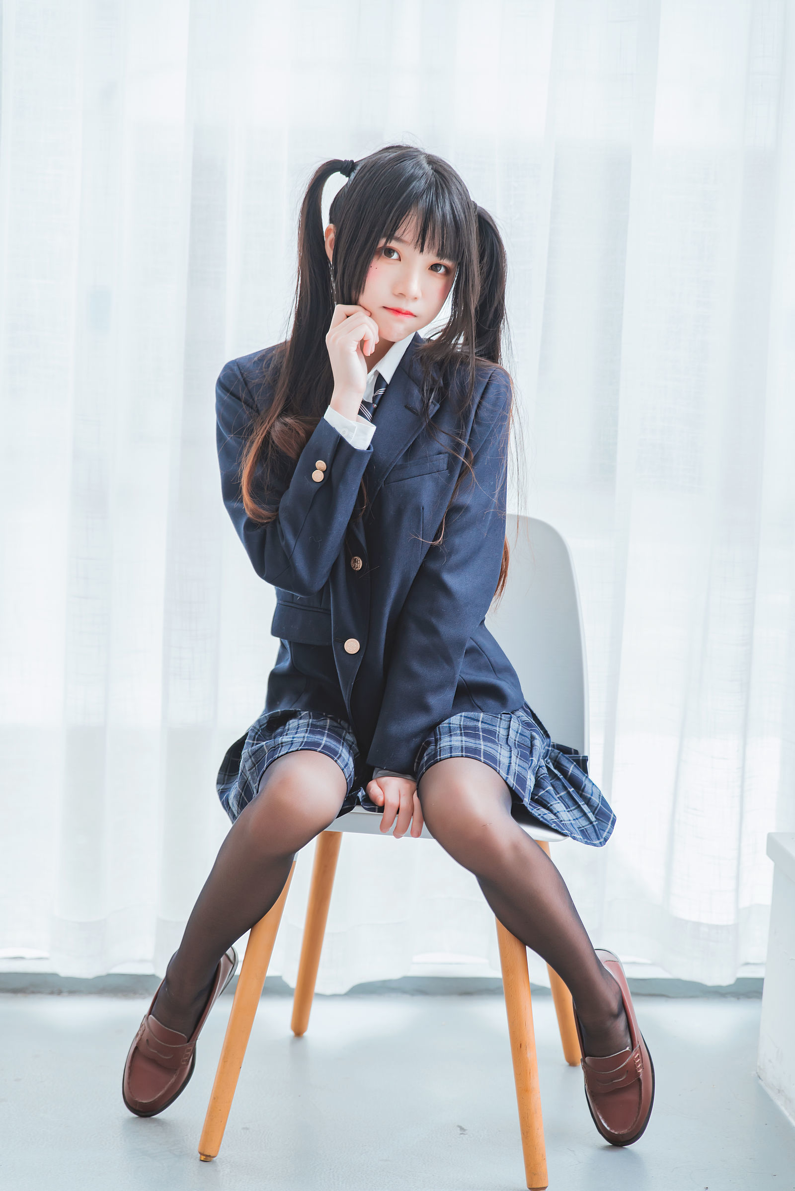 桜桃喵 - 冬季制服丝秀-图31