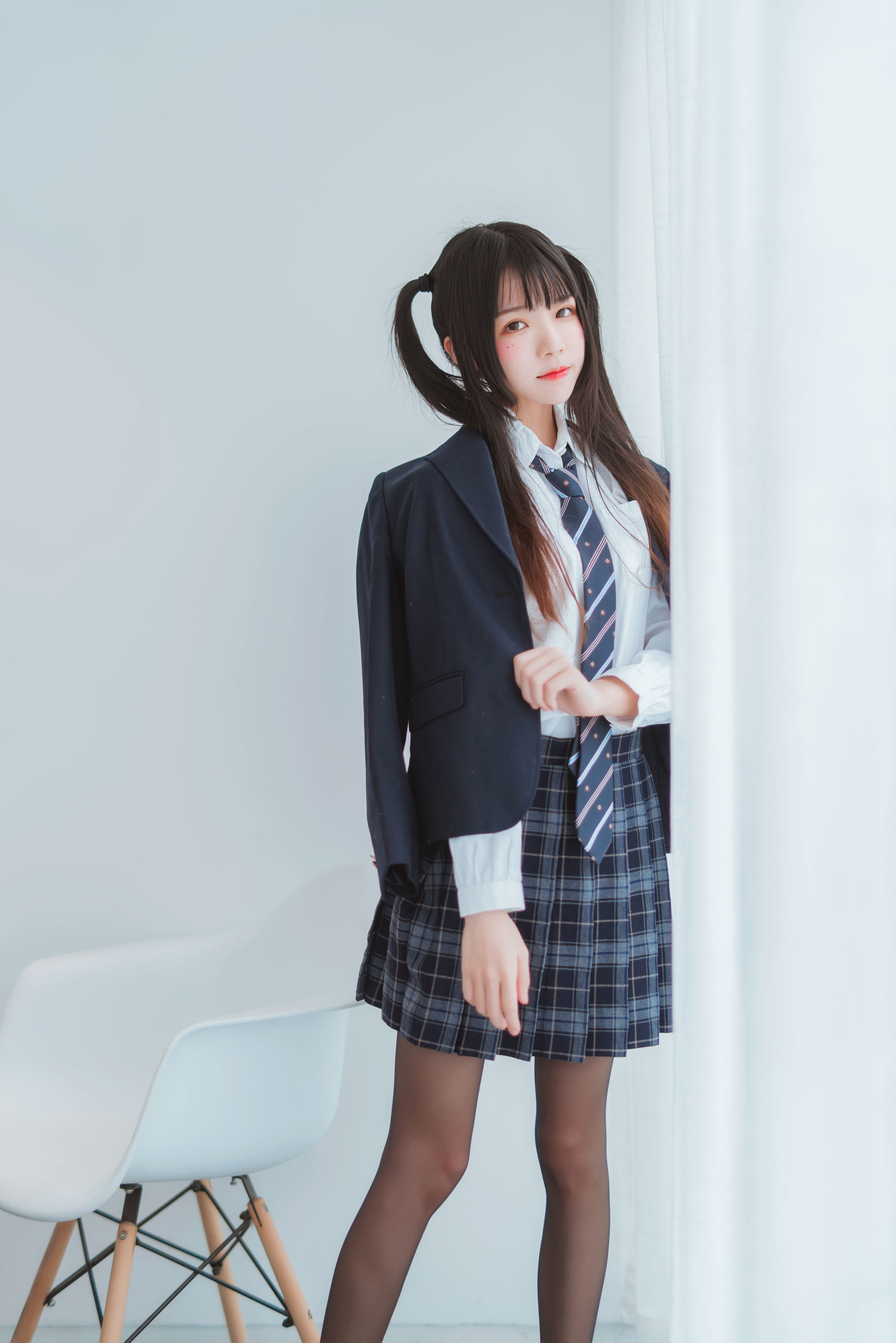 桜桃喵 - 冬季制服丝秀-图3
