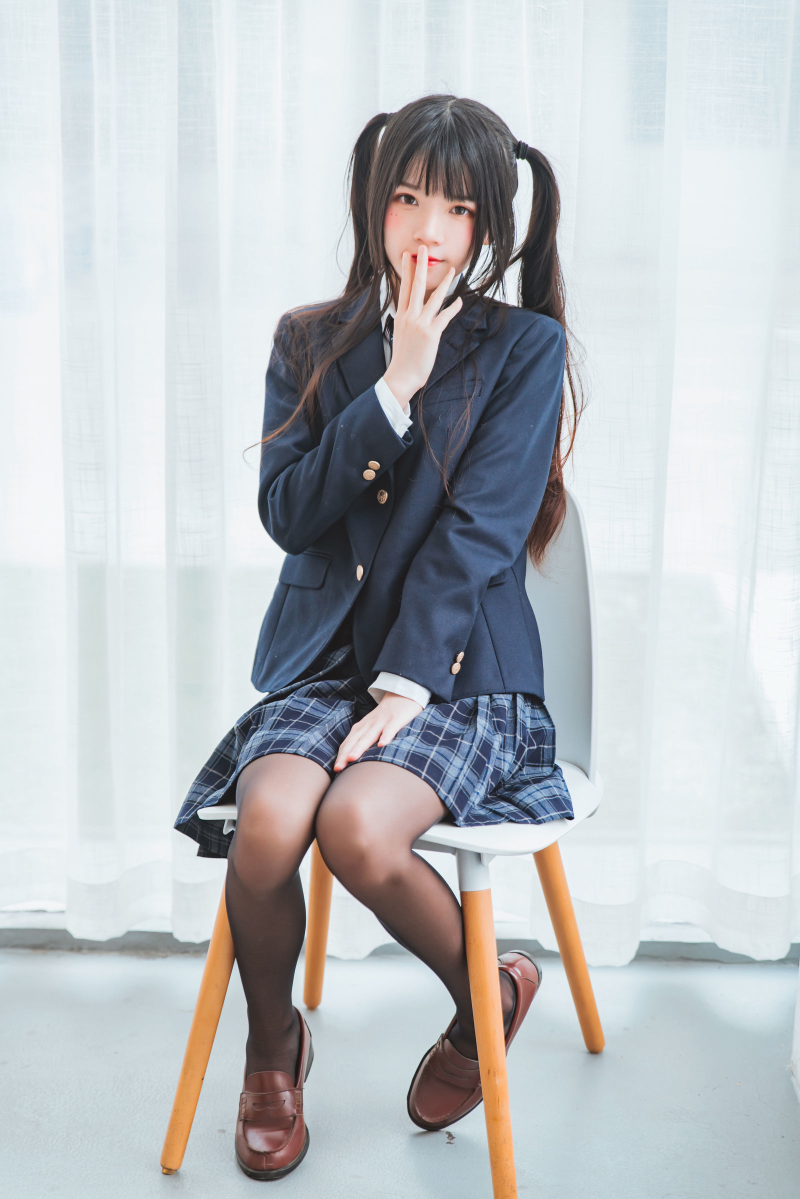 桜桃喵 - 冬季制服丝秀-图39