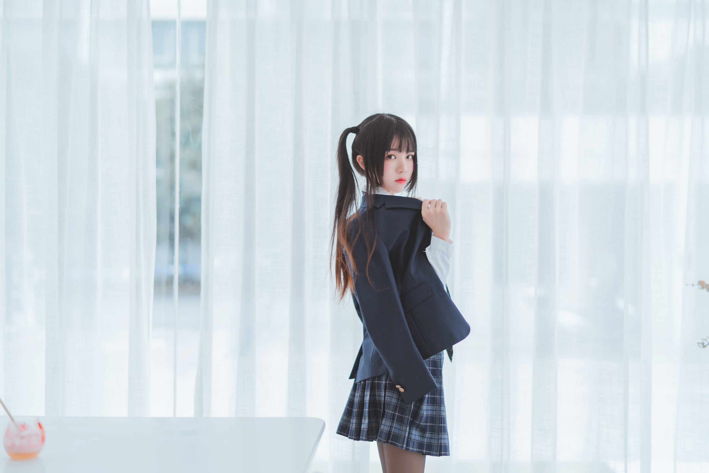 桜桃喵 - 冬季制服丝秀-图6