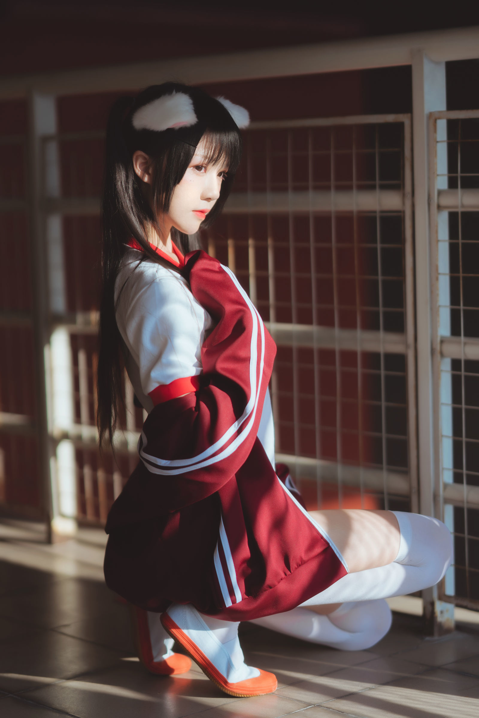 桜桃喵 - 红色体操服-图3