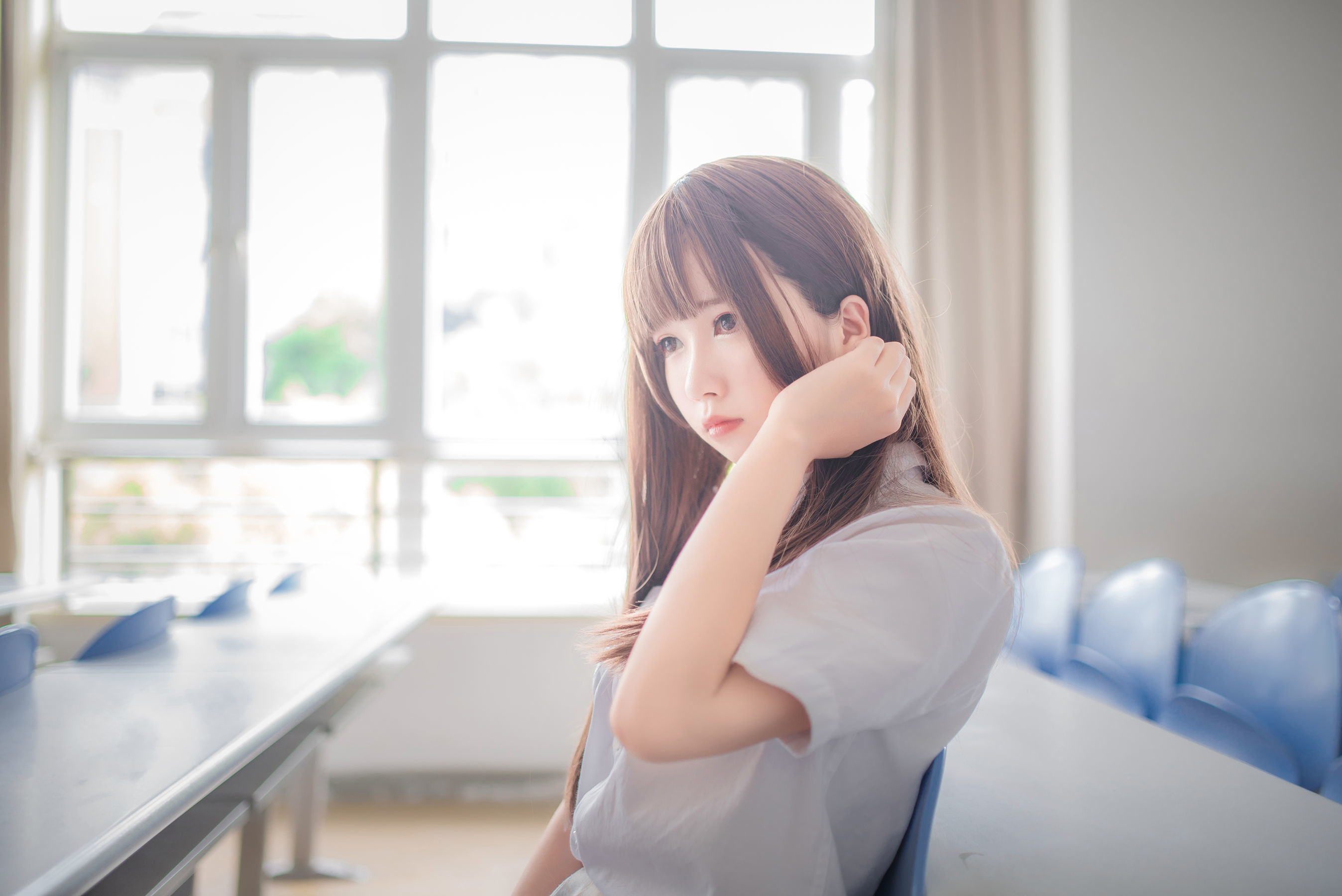 白金Saki - 制服黑丝-图14