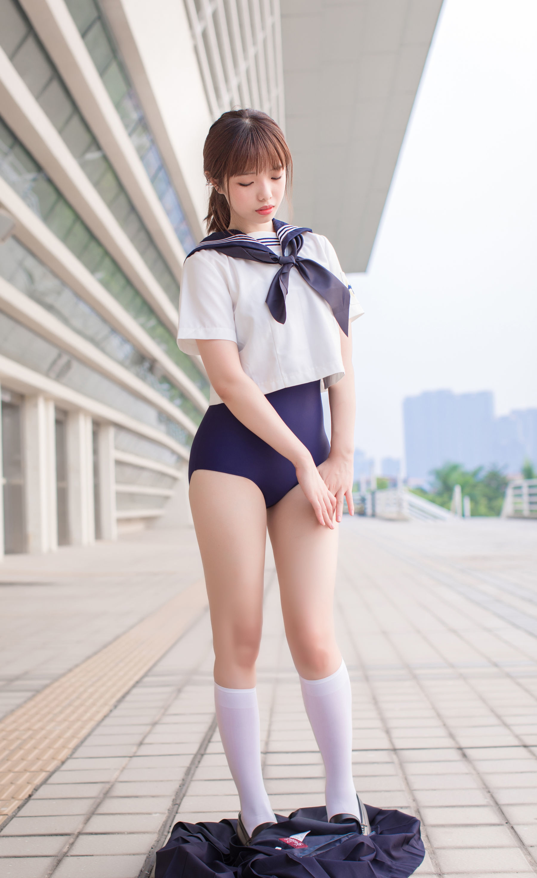 雯妹 - JK 白丝 死库水-图13