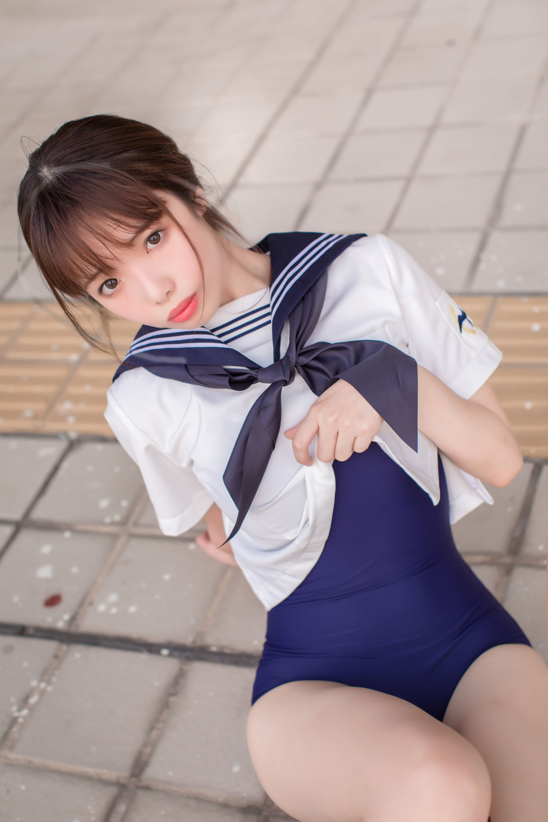 雯妹 - JK 白丝 死库水-图15
