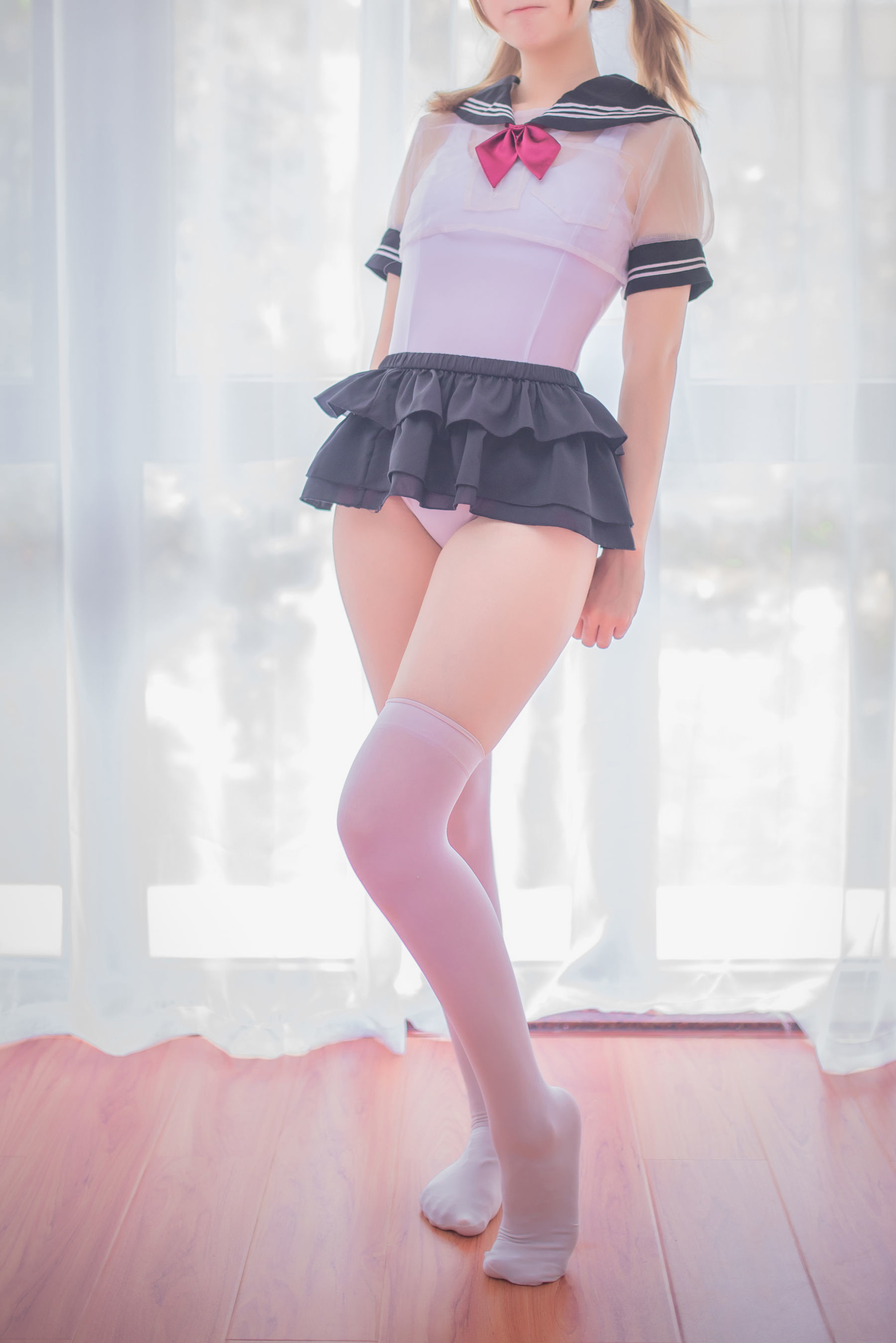 白金Saki - 学生服-图0