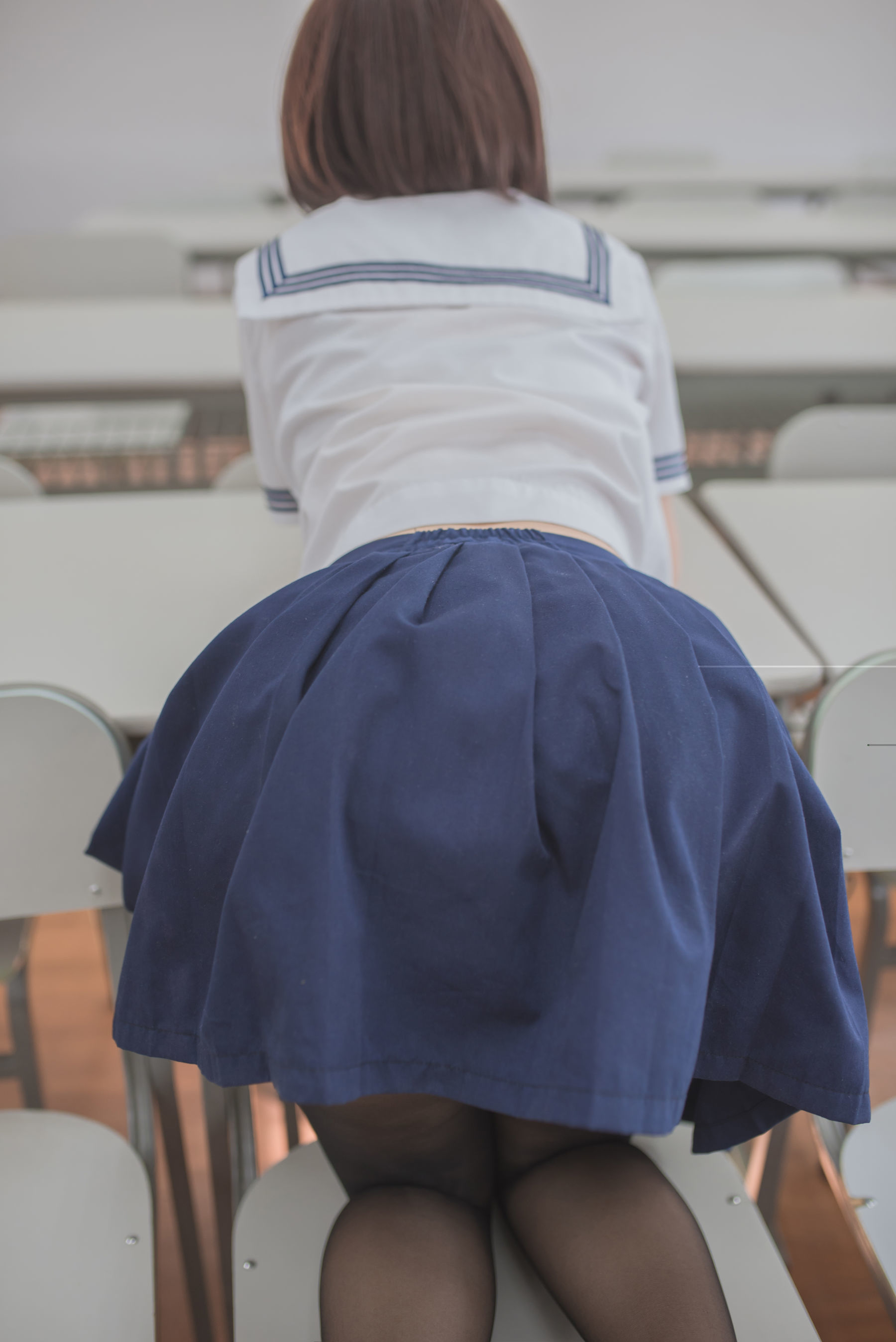 白金Saki - 蘑菇头黑丝JK-图12