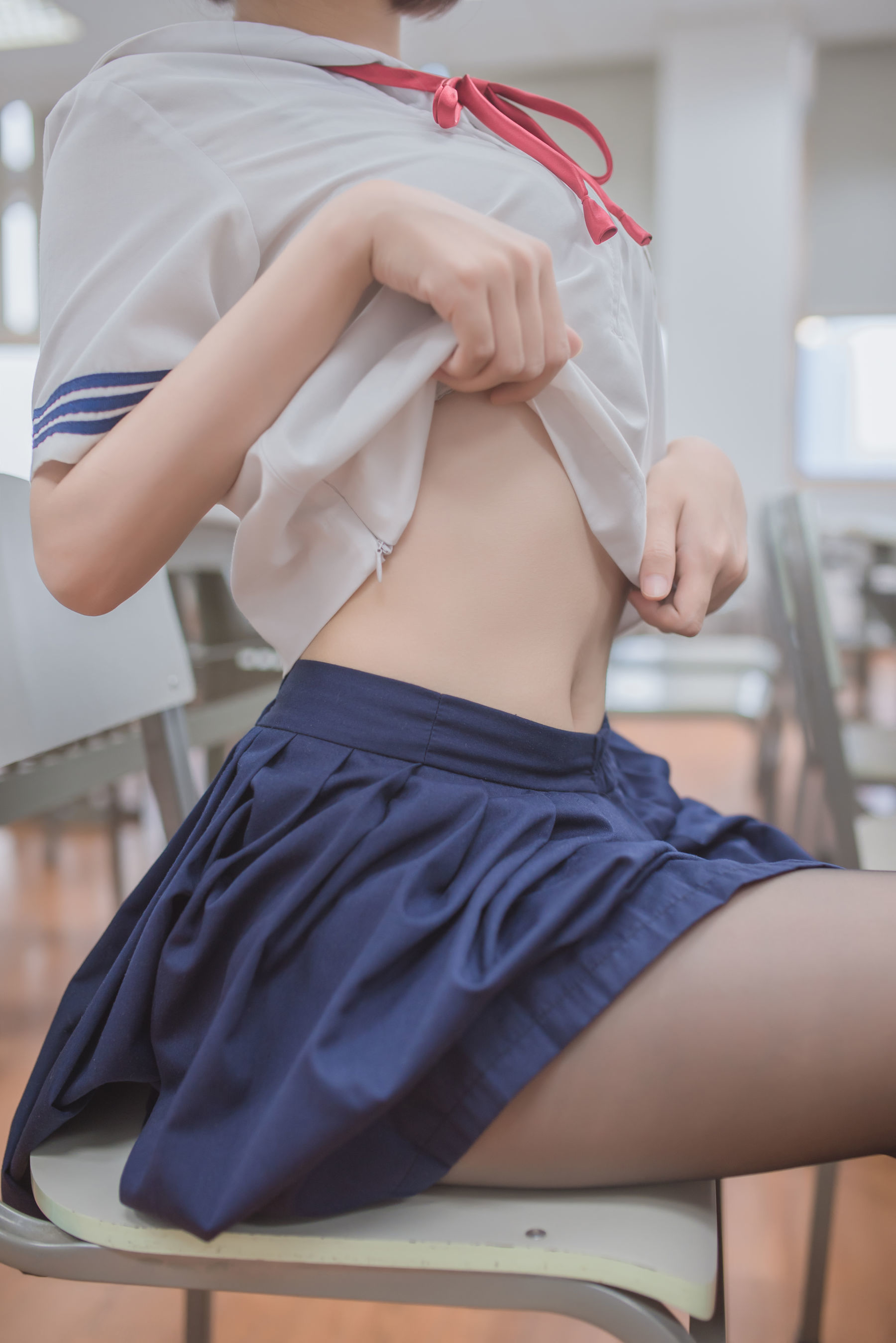 白金Saki - 蘑菇头黑丝JK-图24